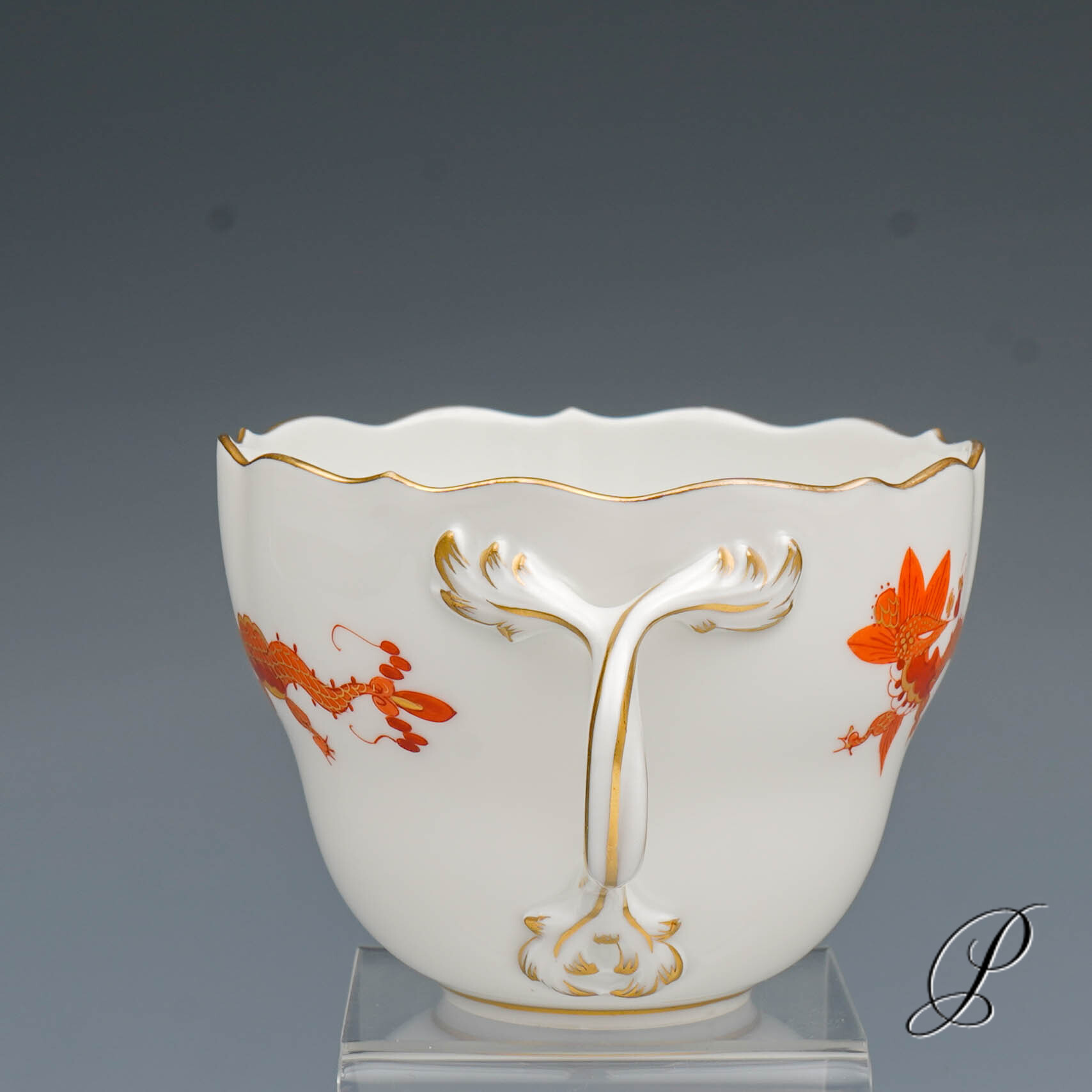 Kaffeegedeck Meissen 1.Wahl reicher Drache rot – Bild 12