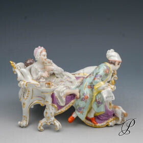 Figurengruppe Meissen "der versteckte Liebhaber"