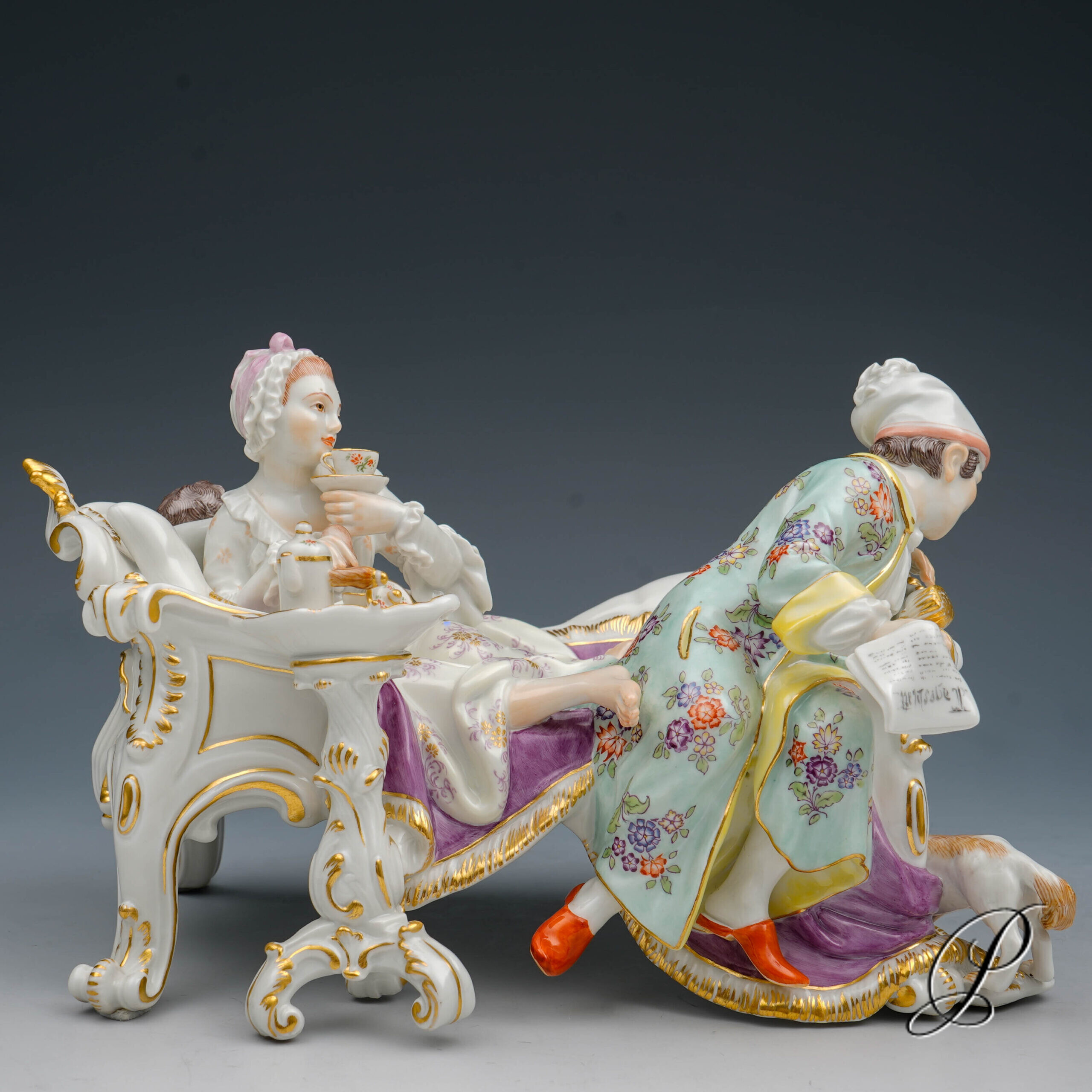 Figurengruppe Meissen "der versteckte Liebhaber" – Bild 3