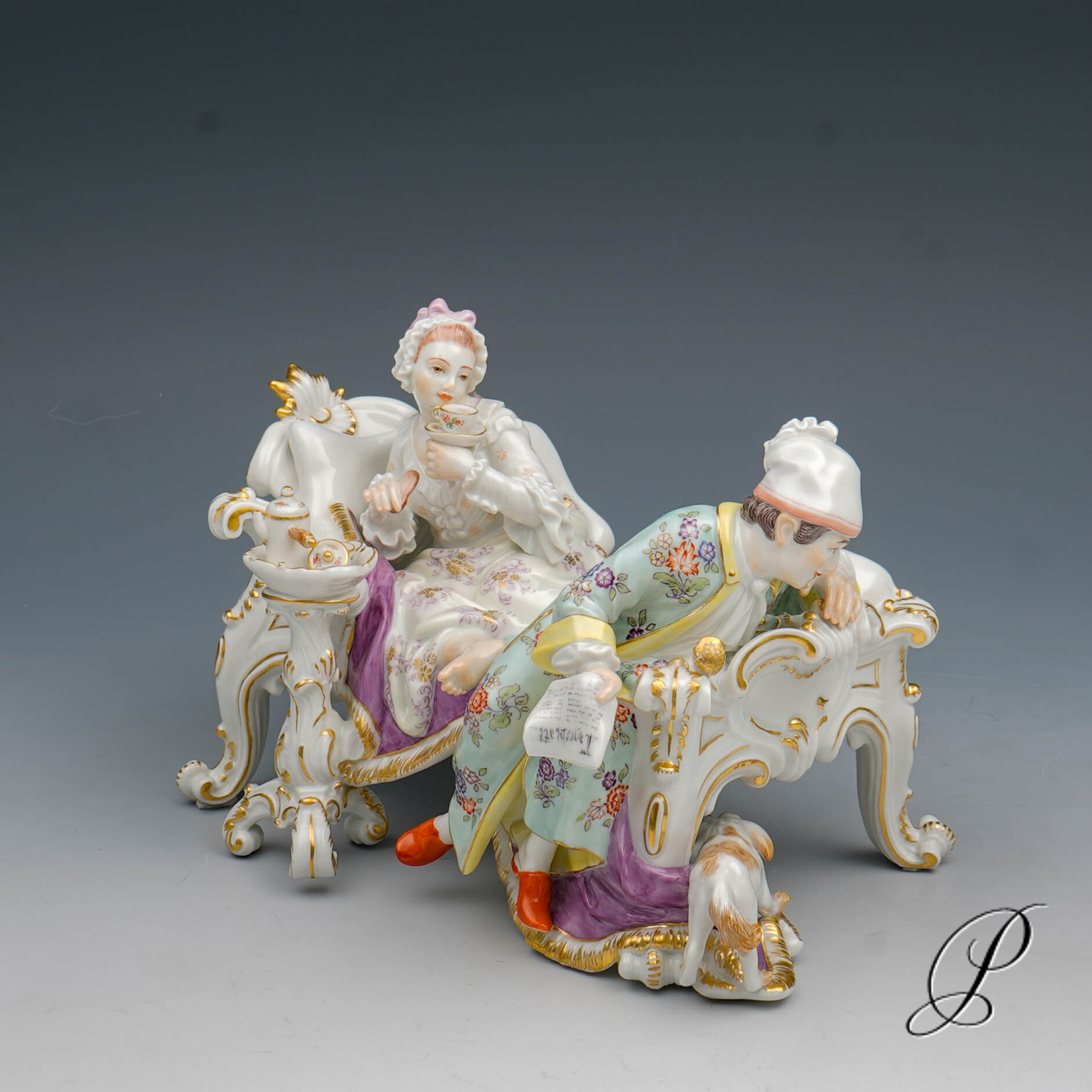 Figurengruppe Meissen "der versteckte Liebhaber" – Bild 4