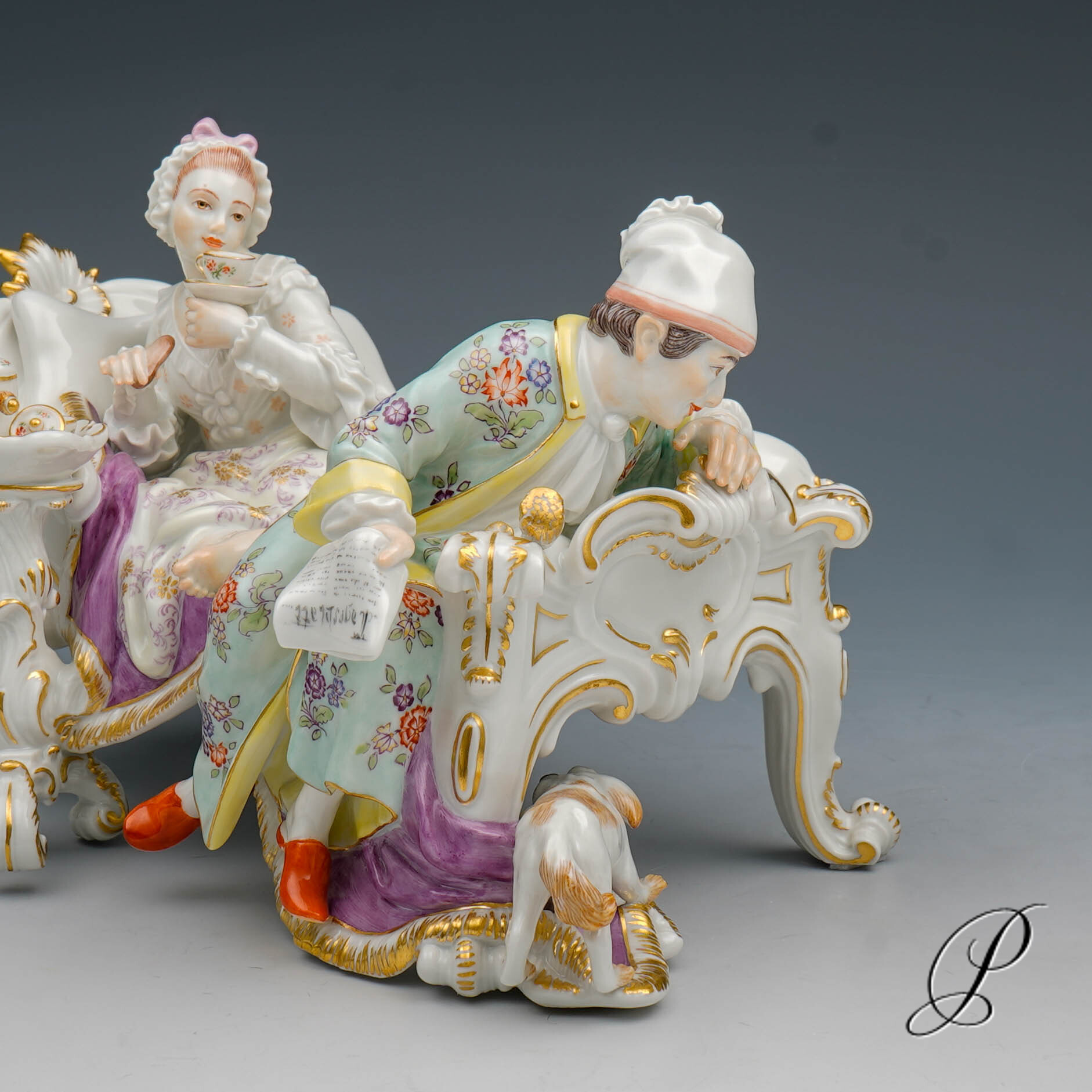 Figurengruppe Meissen "der versteckte Liebhaber" – Bild 5