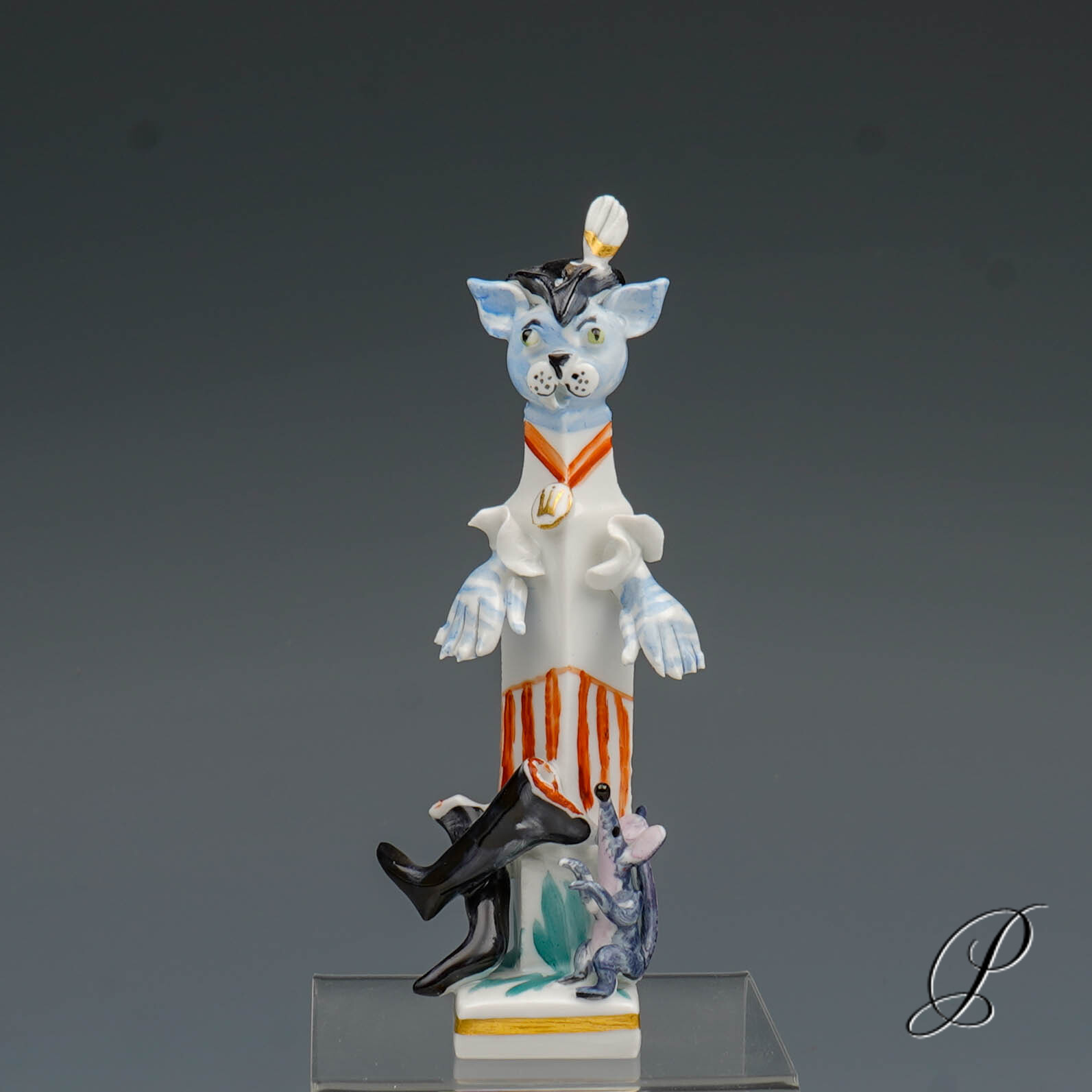 Figur Meissen 1.Wahl von Peter Strang "der gestiefelte Kater"