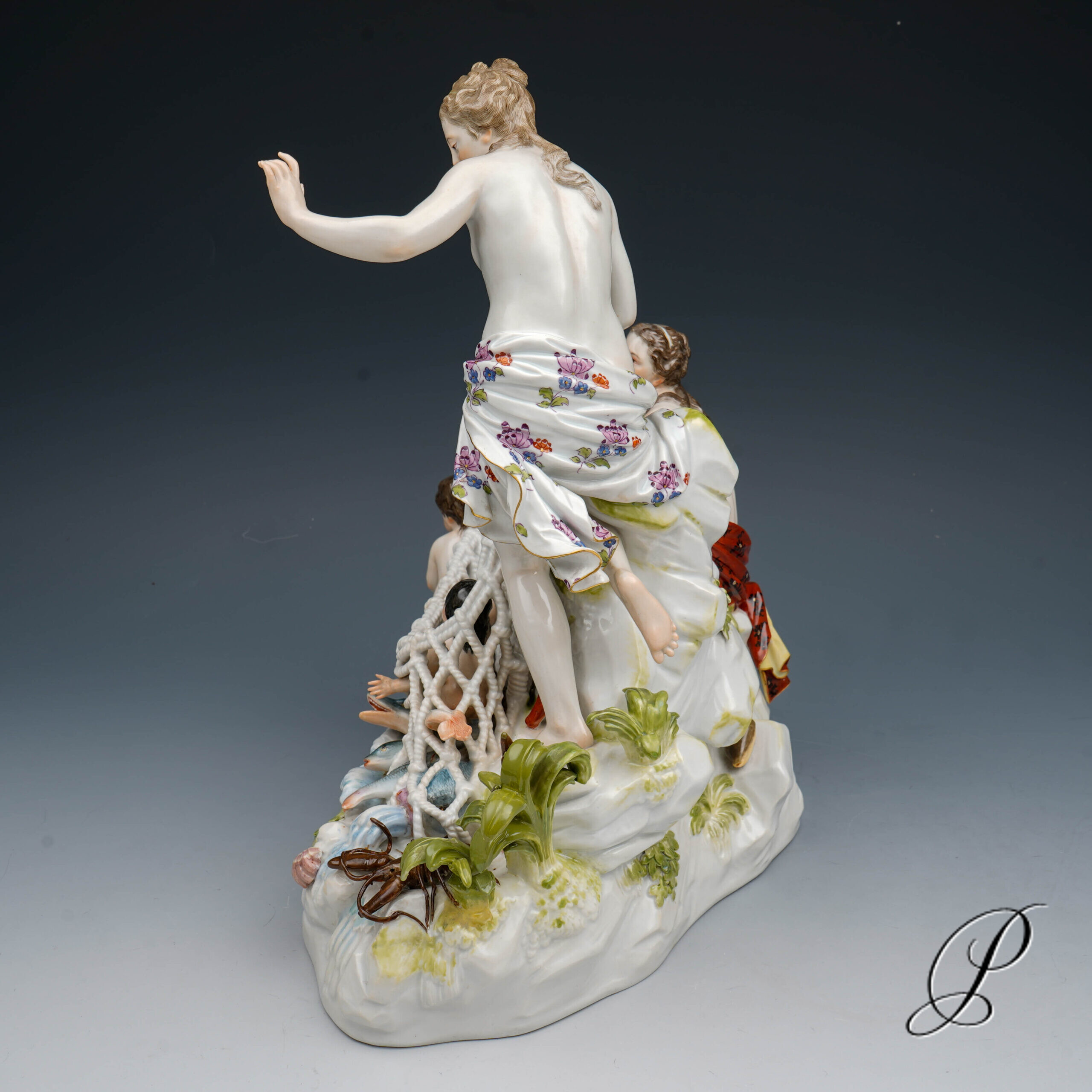 große Figurengruppe Meissen Knaufzeit 1.Wahl - Tritonenfang – Bild 8