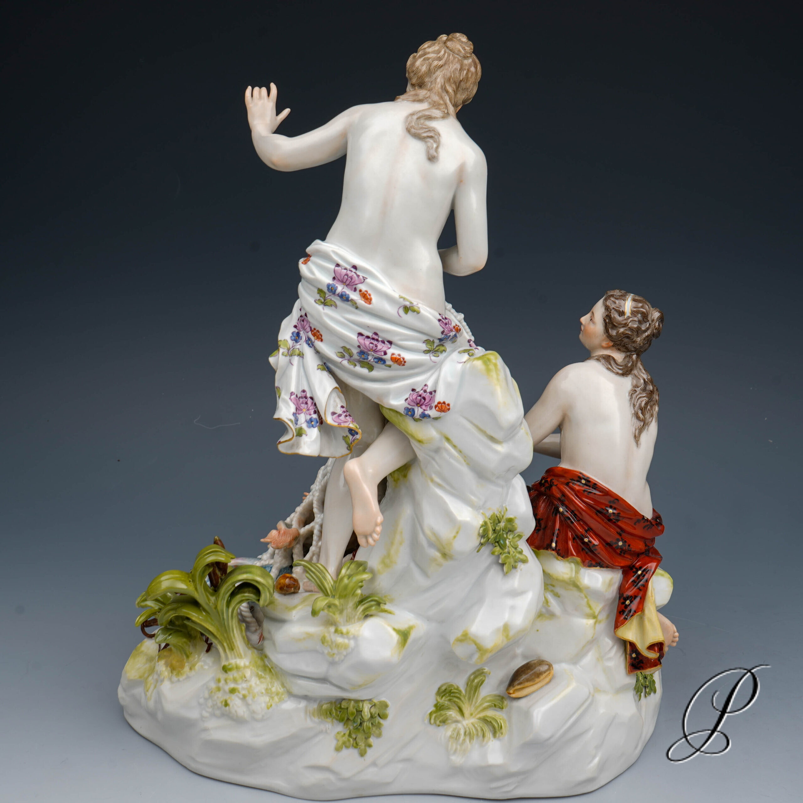 große Figurengruppe Meissen Knaufzeit 1.Wahl - Tritonenfang – Bild 9
