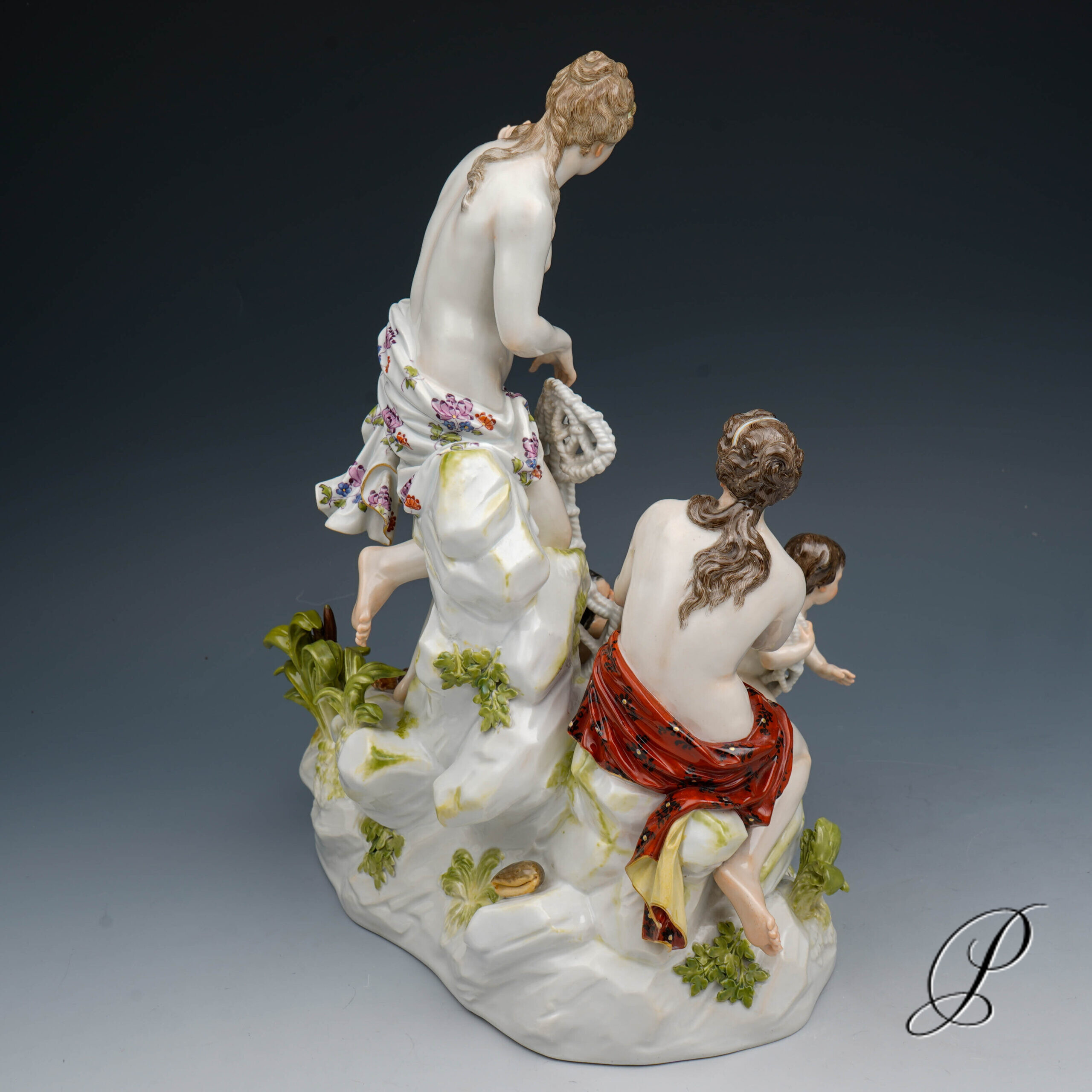 große Figurengruppe Meissen Knaufzeit 1.Wahl - Tritonenfang – Bild 10