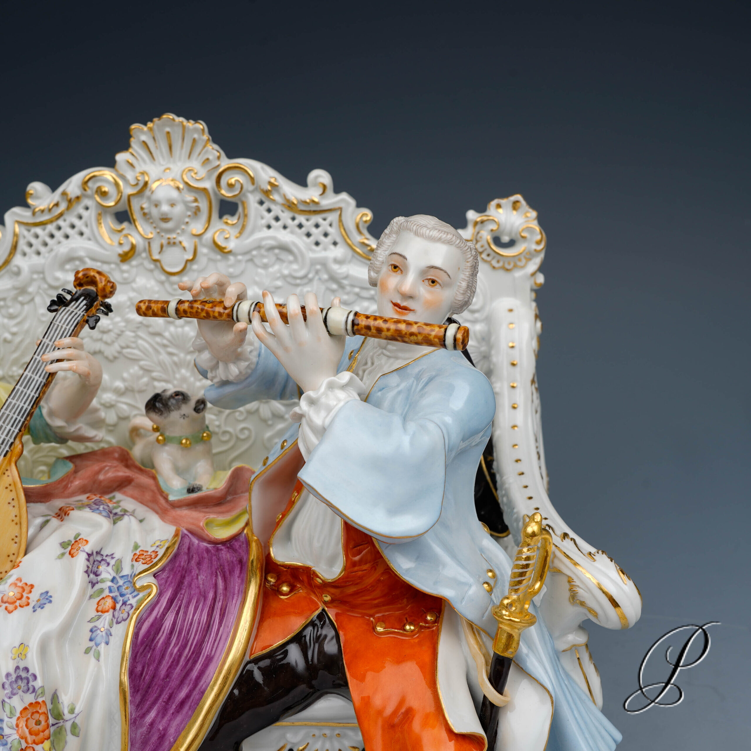 Figurengruppe Meissen 1.Wahl "Galante Sofagruppe" – Bild 2