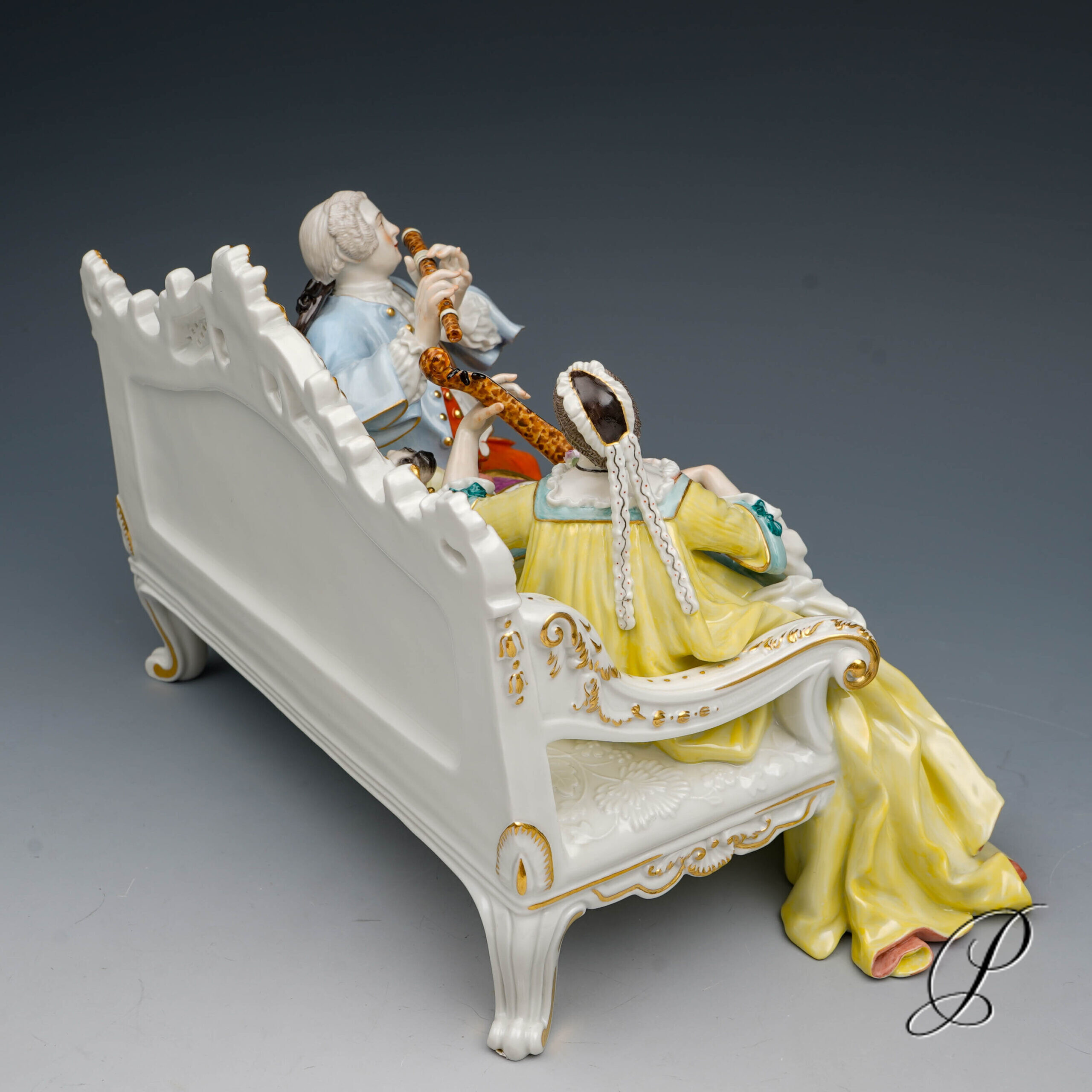 Figurengruppe Meissen 1.Wahl "Galante Sofagruppe" – Bild 8