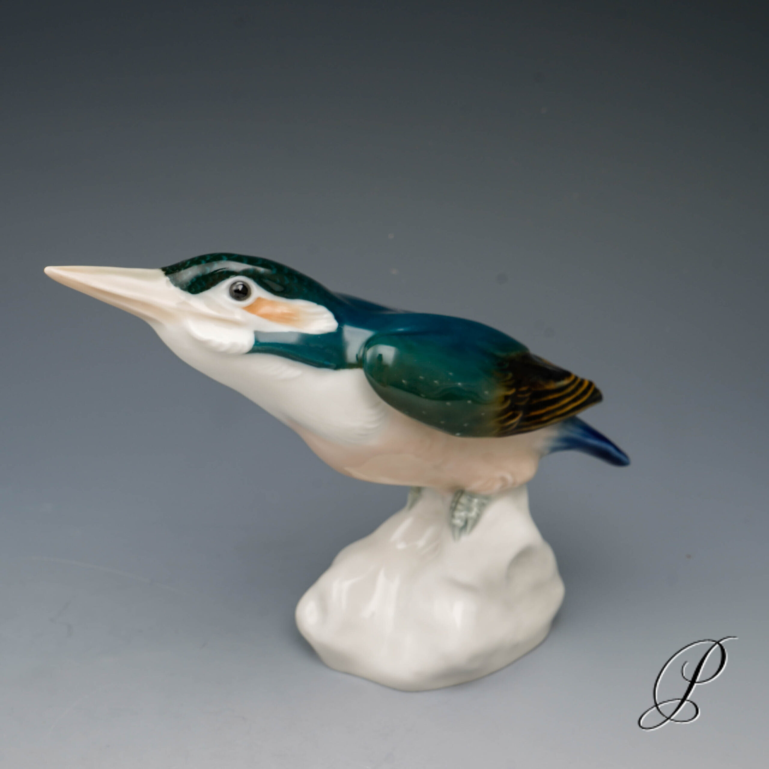 wunderschöne Figur Meissen "Eisvogel" – Bild 2