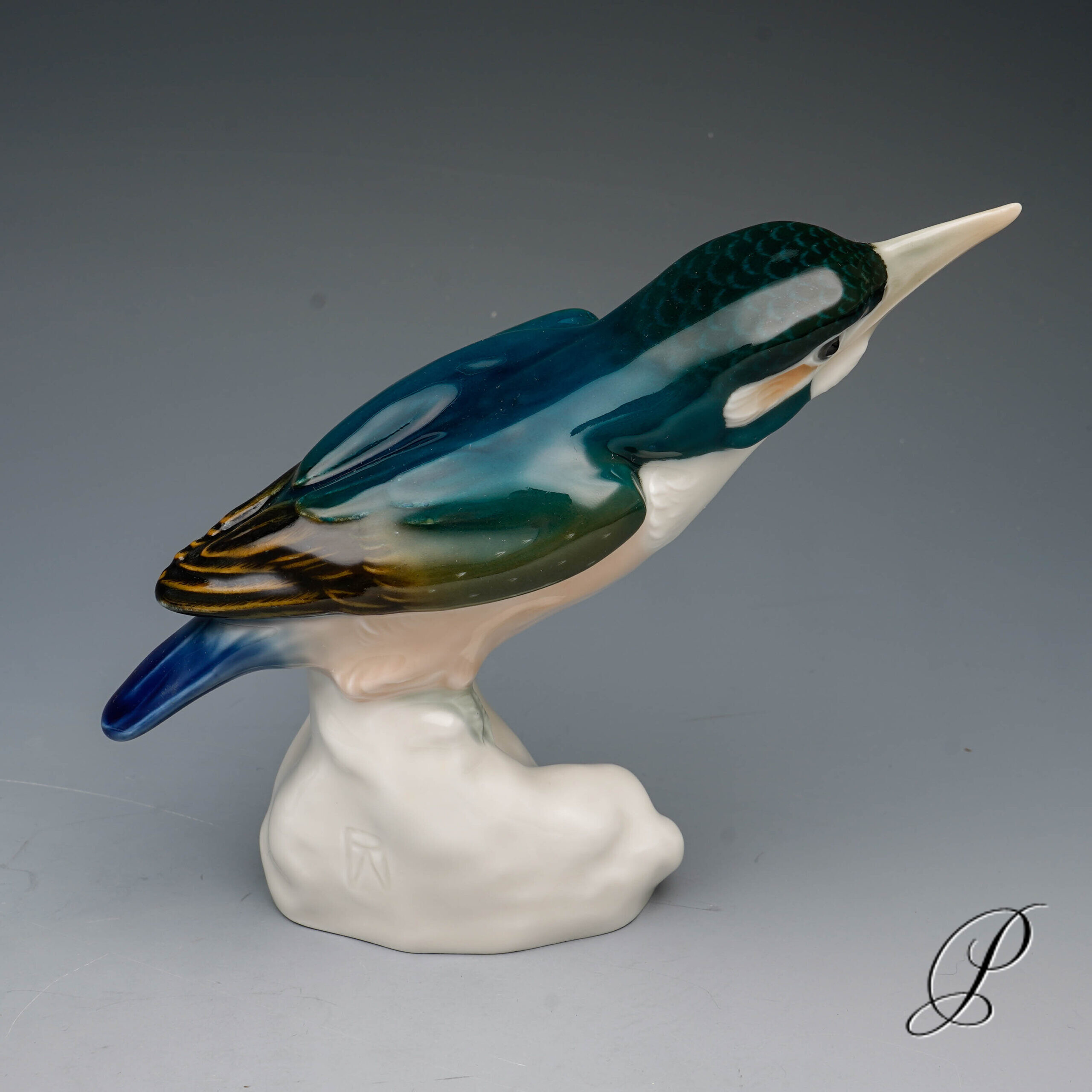 wunderschöne Figur Meissen "Eisvogel" – Bild 6