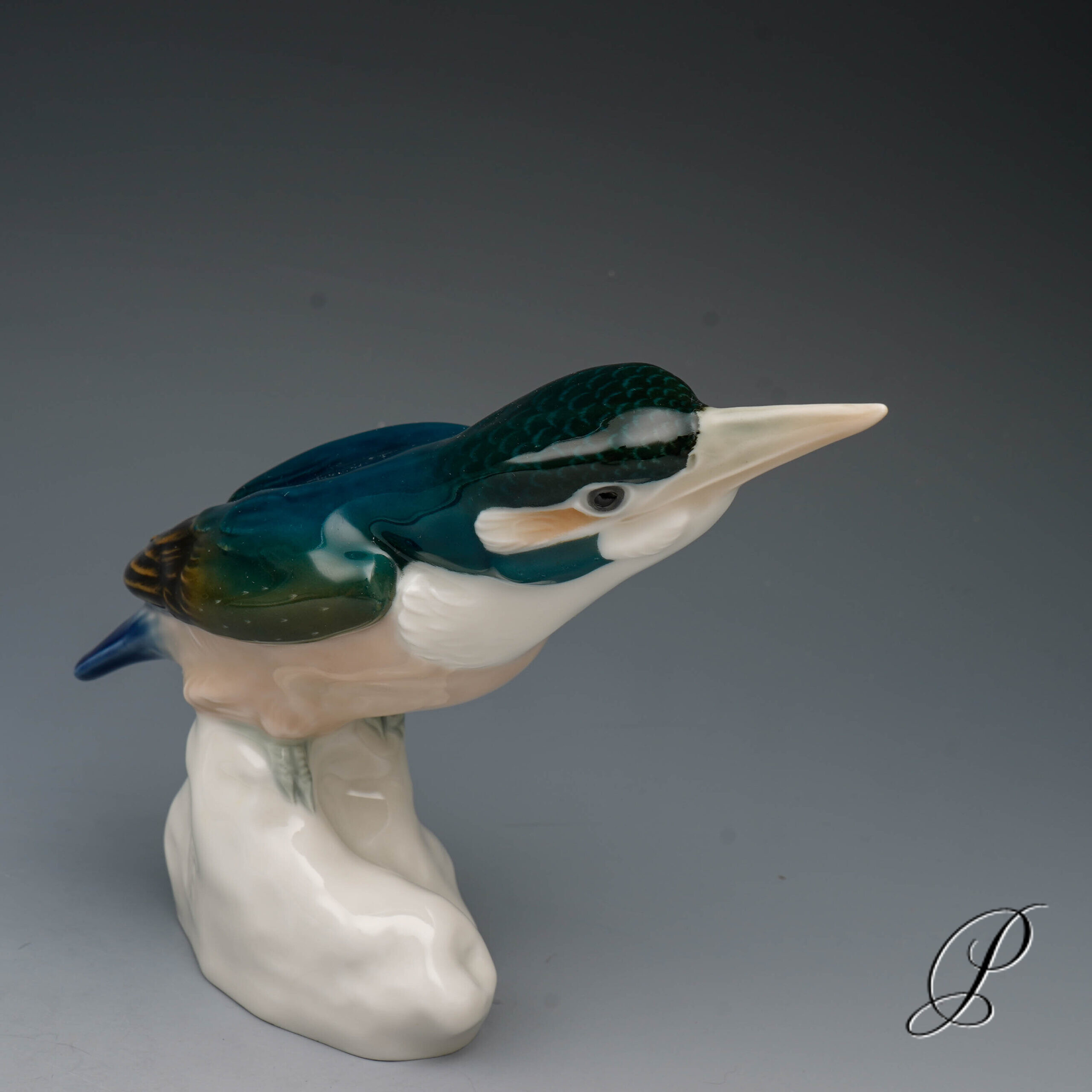 wunderschöne Figur Meissen "Eisvogel" – Bild 7