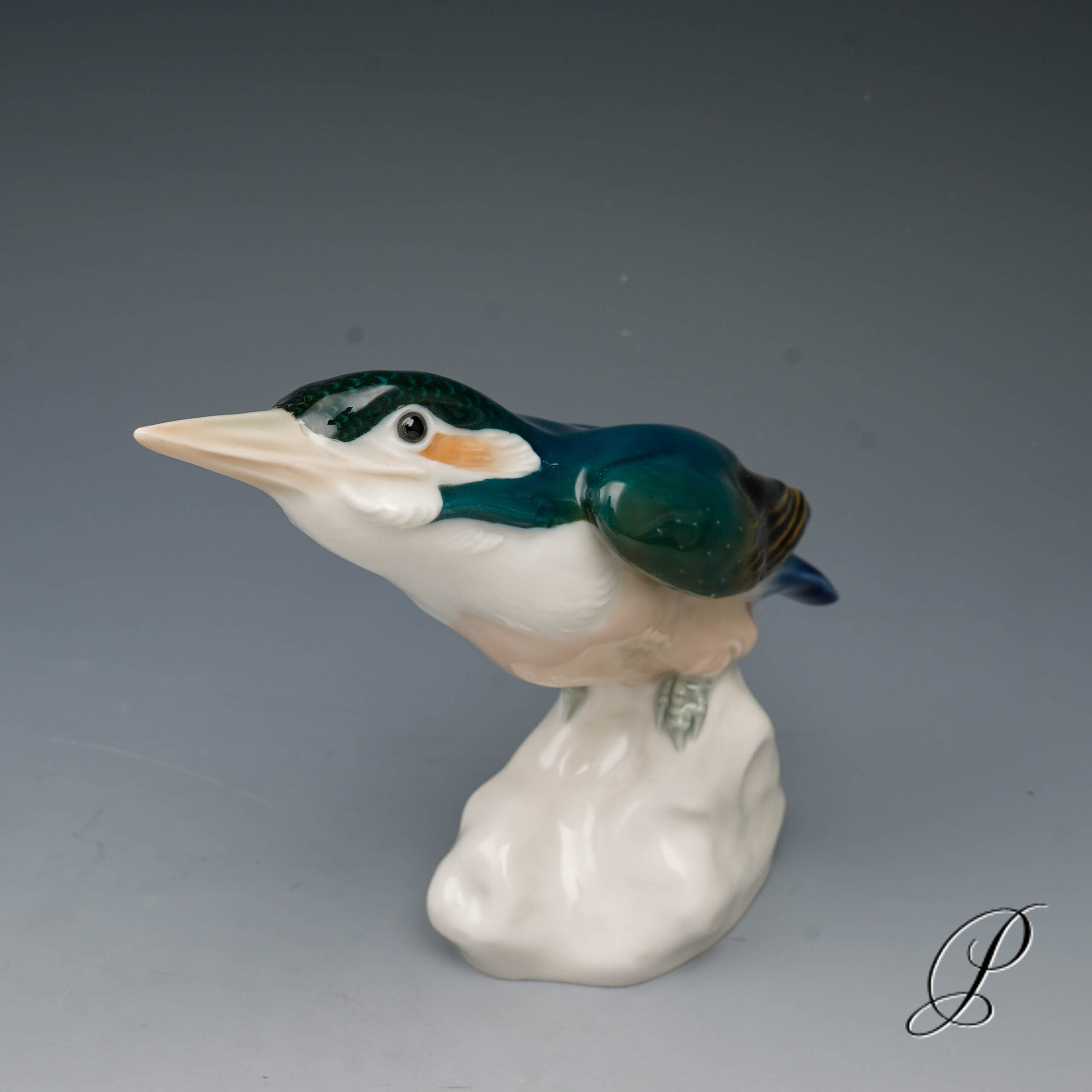 wunderschöne Figur Meissen "Eisvogel" – Bild 8
