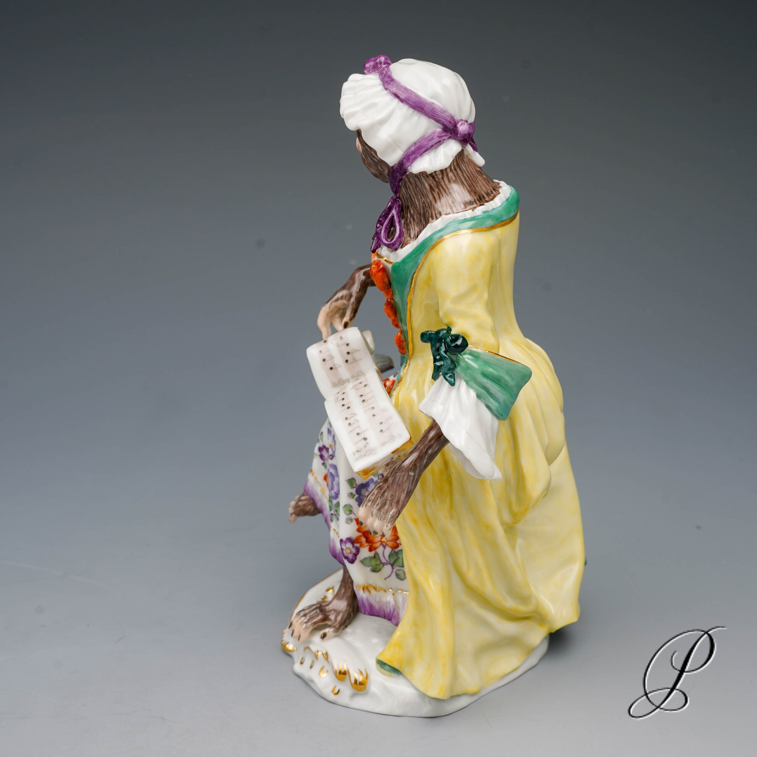 Figur Meissen 1.Wahl Sängerin aus der Affenkapelle – Bild 6
