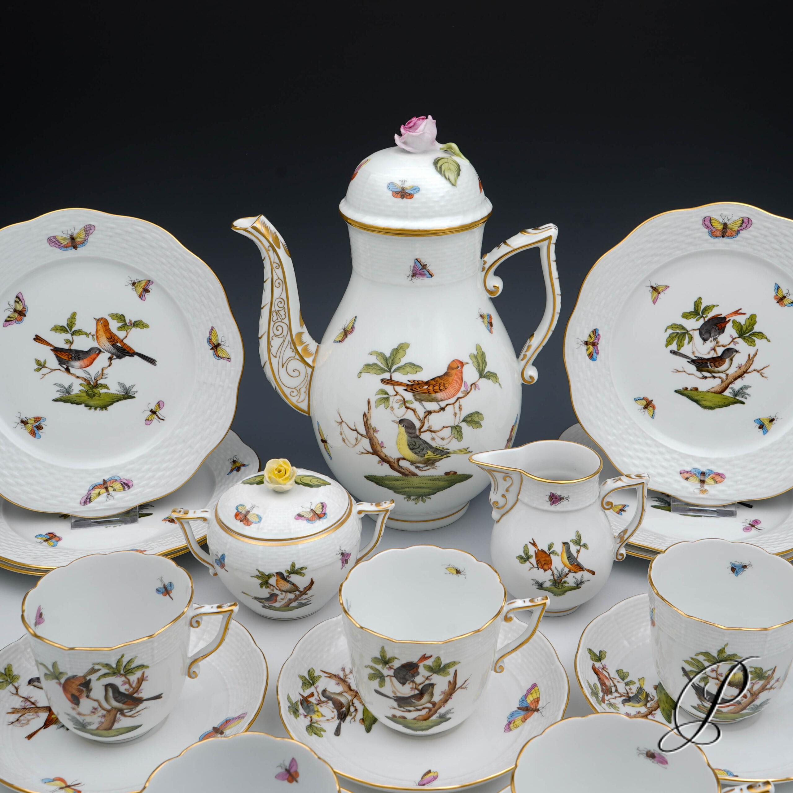 Kaffeeservice für 6 Personen Herend Rothschild – Bild 2