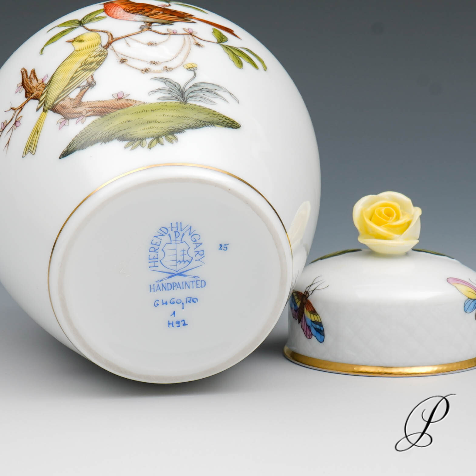 Teedose Herend Porzellan im Dekor Rothschild – Bild 5