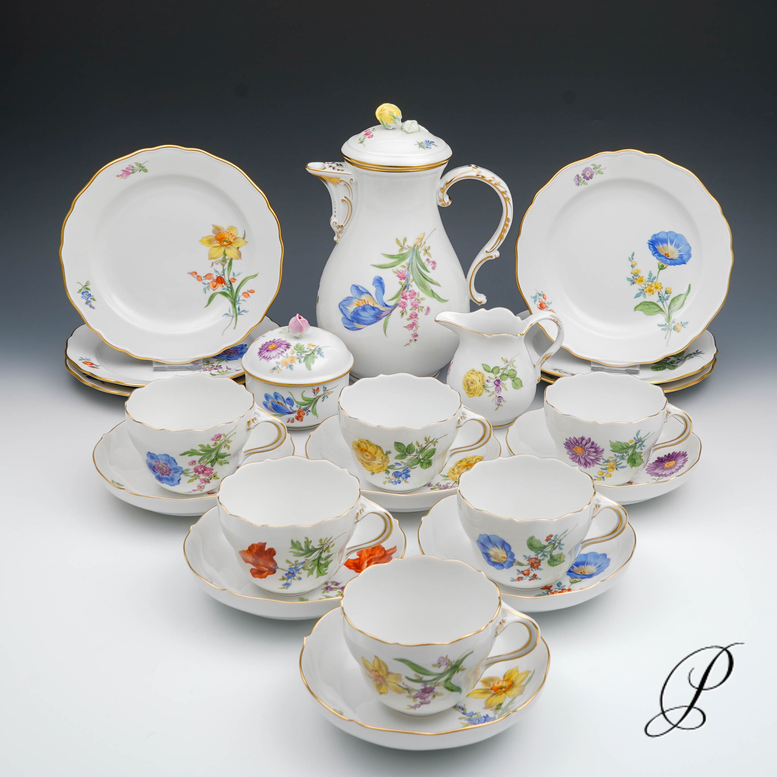 Kaffeeservice Meissen im Dekor Blume2 – Bild 2