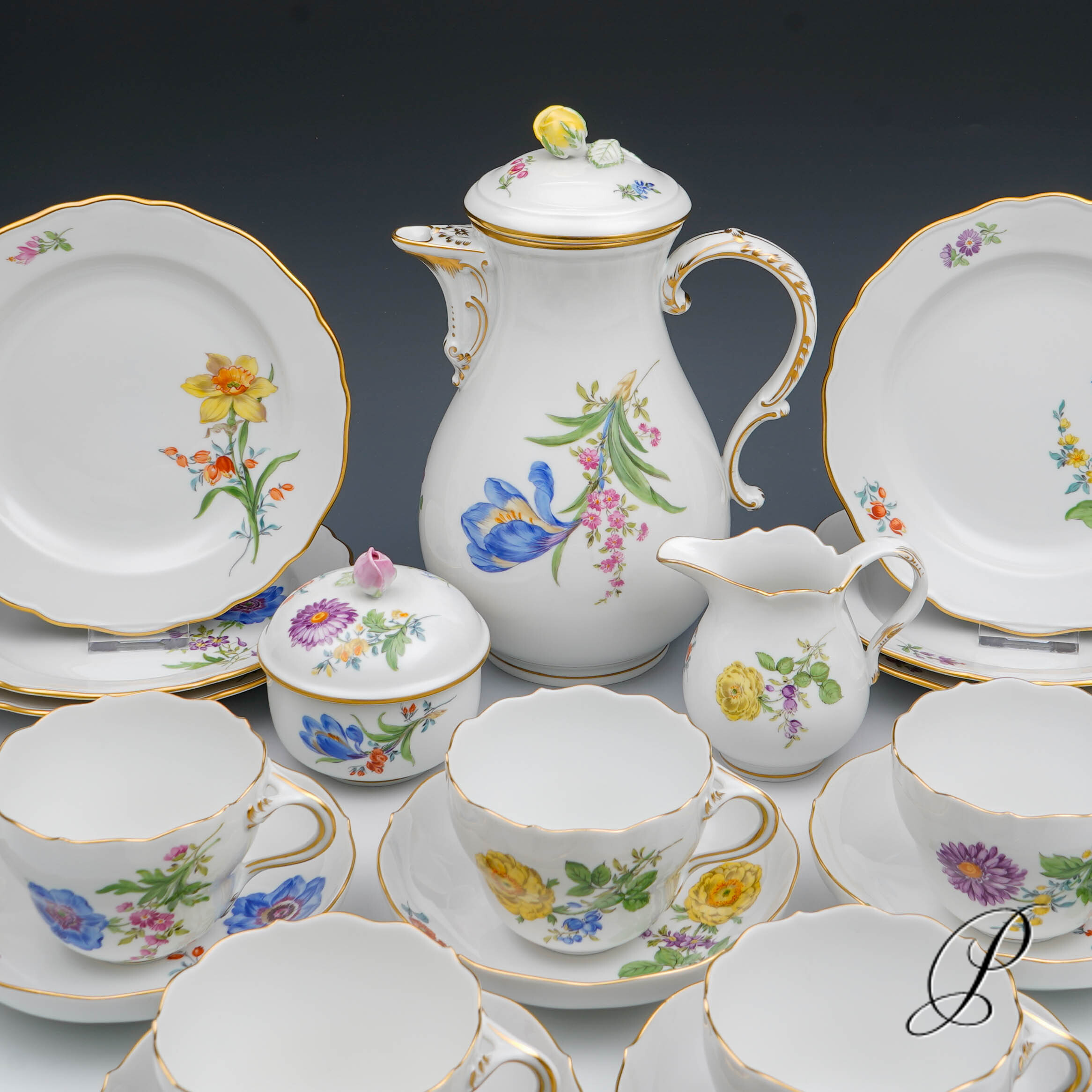 Kaffeeservice Meissen im Dekor Blume2 – Bild 3