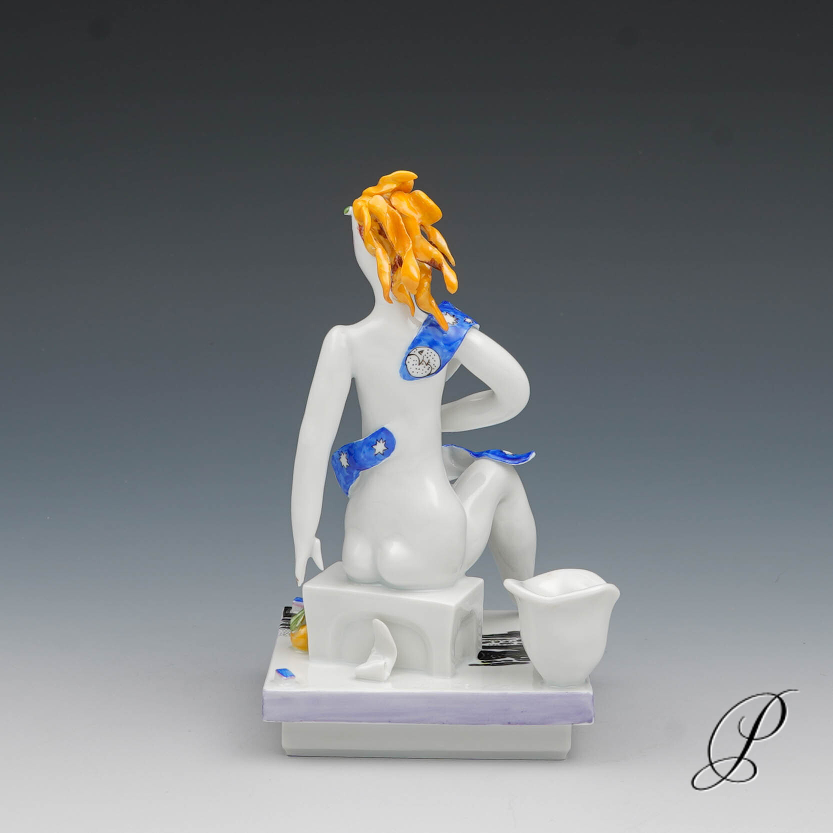 sehr seltene Leuchter - Figuren von Silvia Klöde "Adam und Eva" – Bild 9
