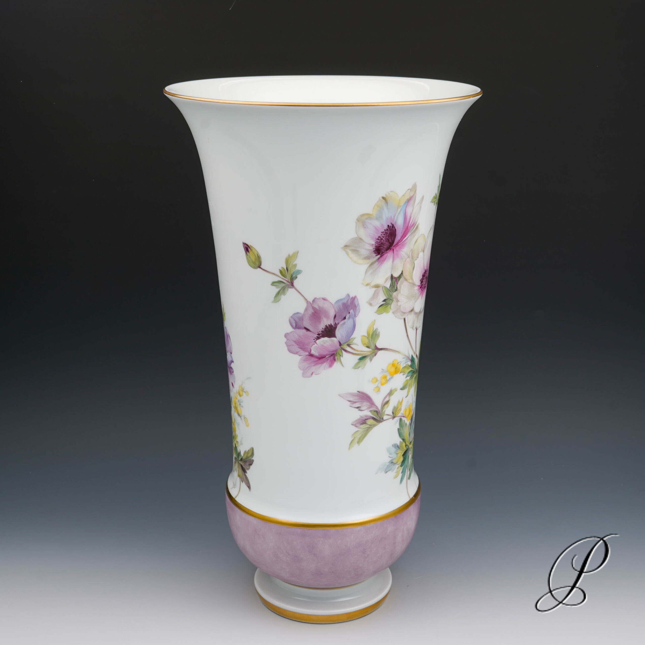 wunderschöne große Vase Meissen 1.Wahl - Anemonen - – Bild 7