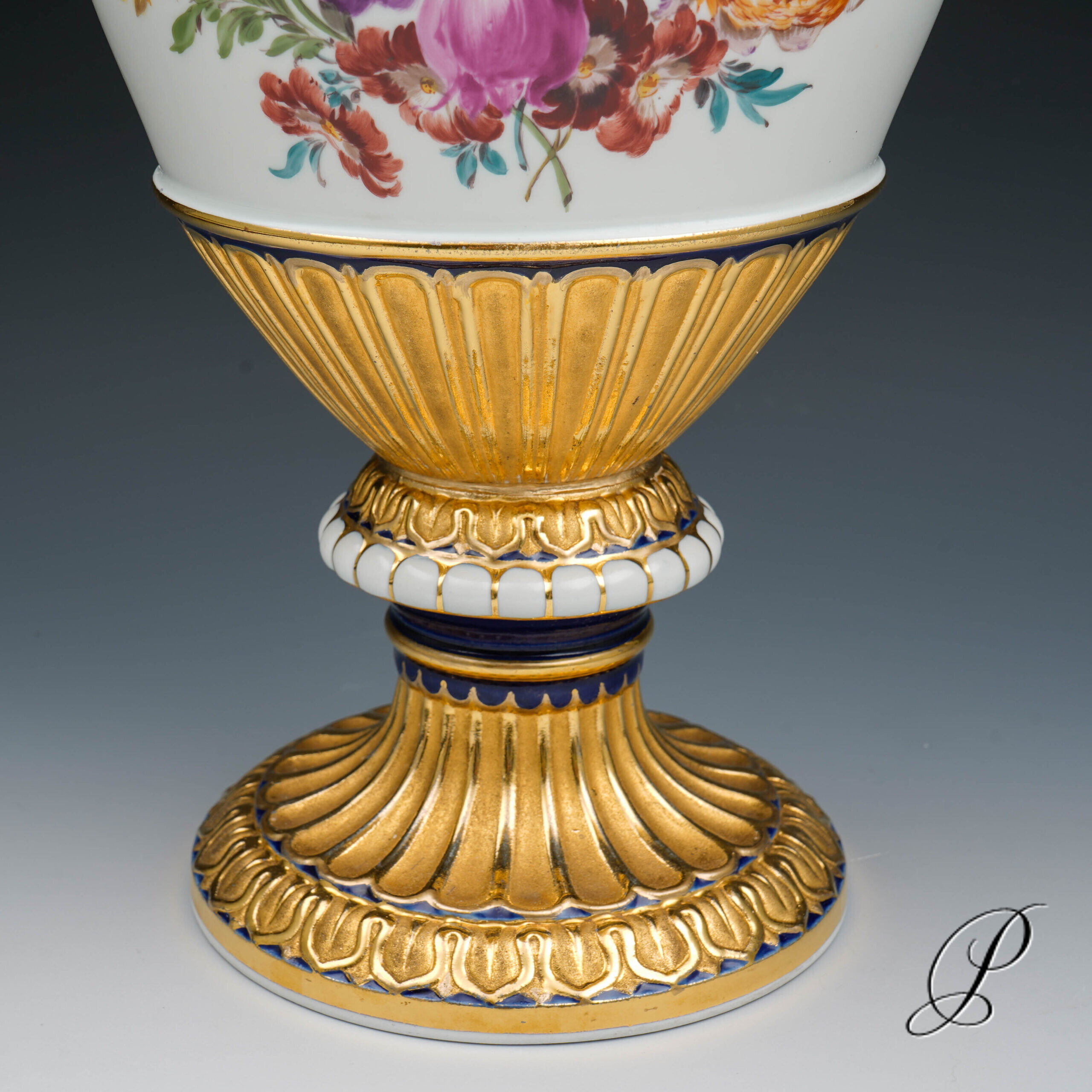 große Schlangenhenkelvase Meissen Knaufzeit um 1900 Jhd. Antiquität – Bild 5