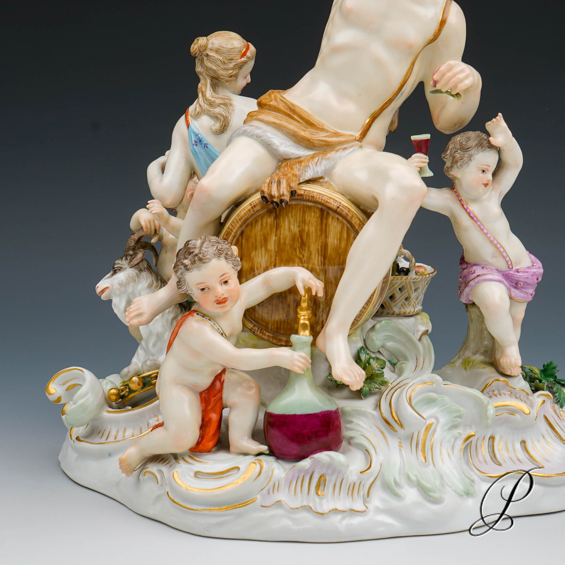 große Figurengruppe Meissen Knaufzeit um 1860 Jhd. - Dionysos und Ariadne – Bild 3