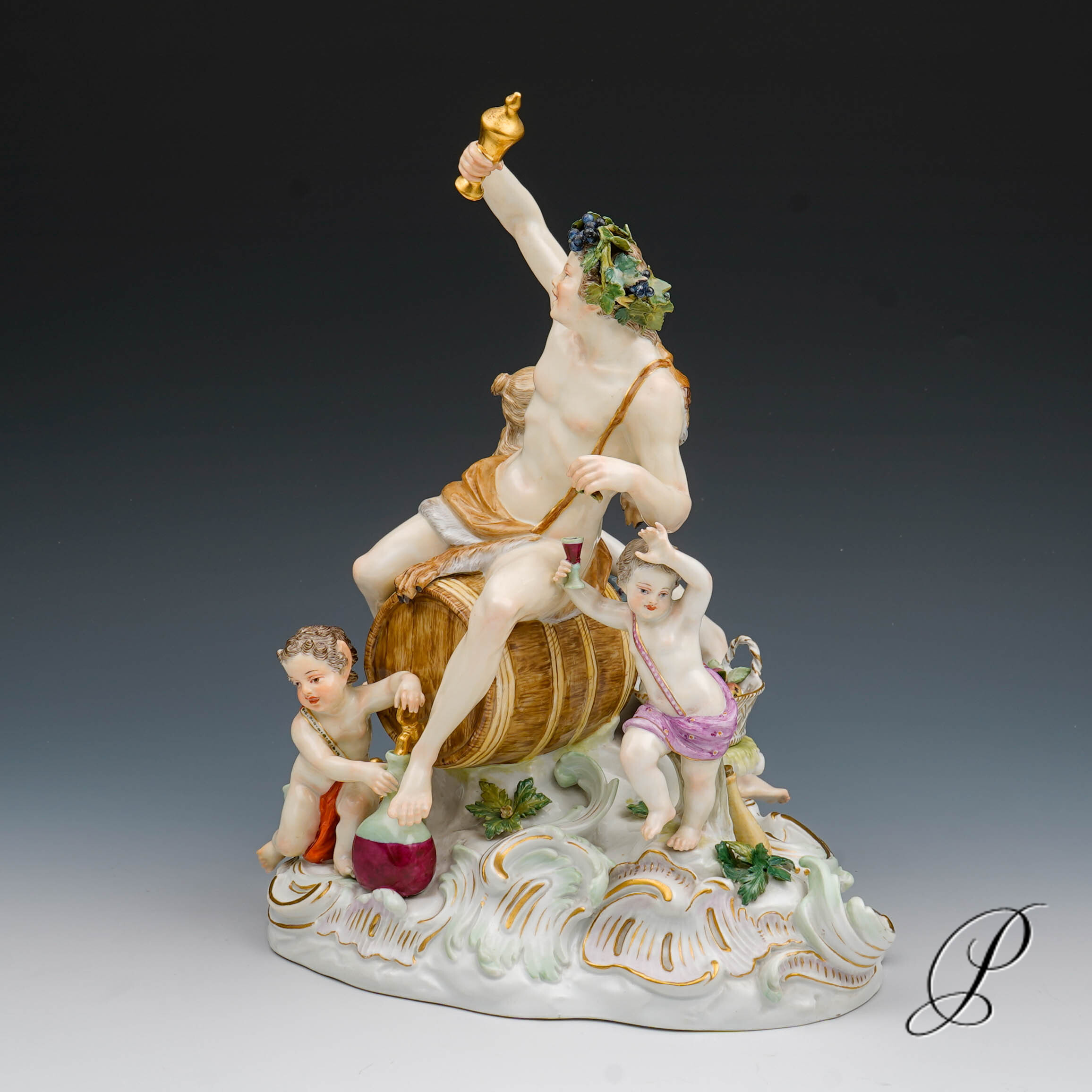 große Figurengruppe Meissen Knaufzeit um 1860 Jhd. - Dionysos und Ariadne – Bild 6