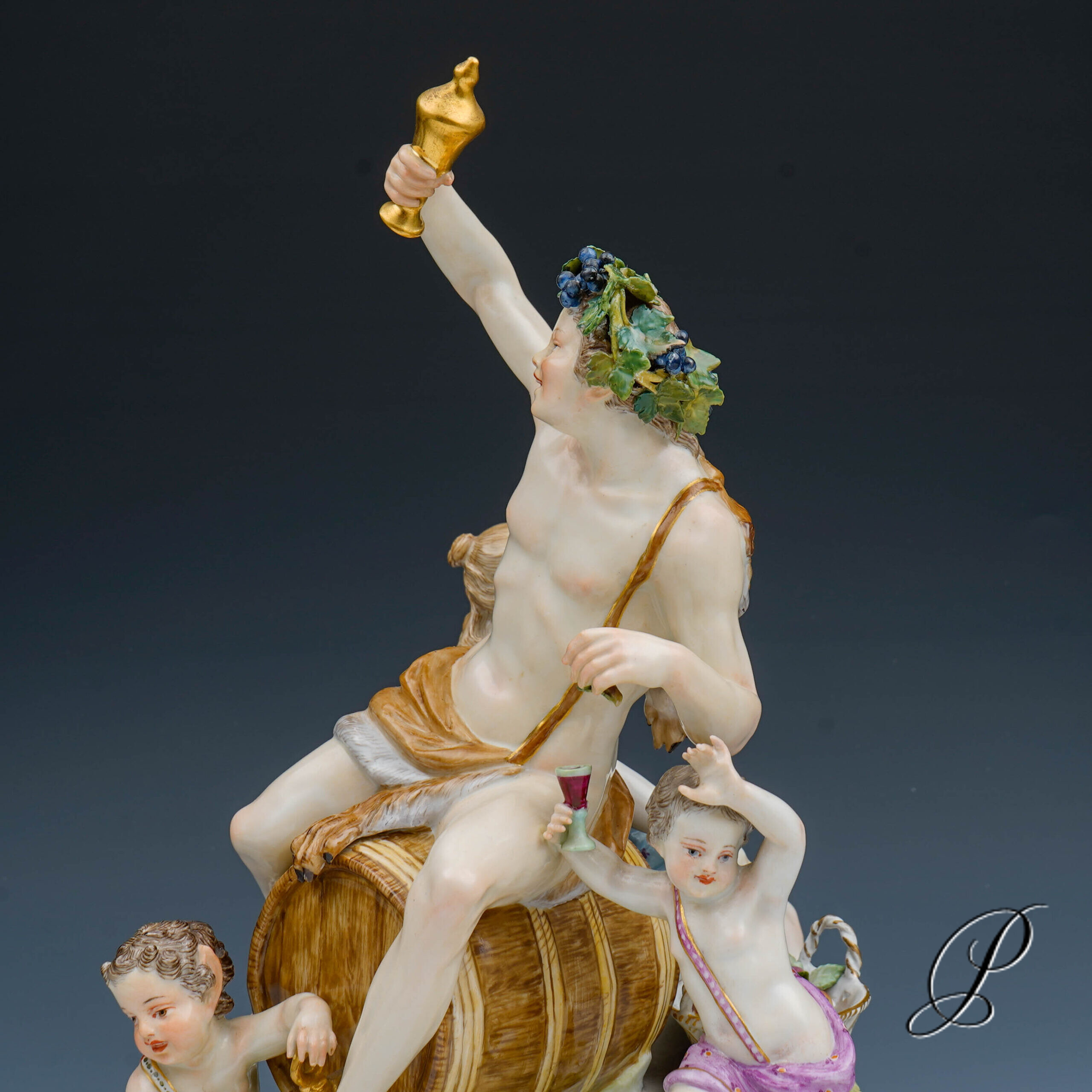 große Figurengruppe Meissen Knaufzeit um 1860 Jhd. - Dionysos und Ariadne – Bild 9