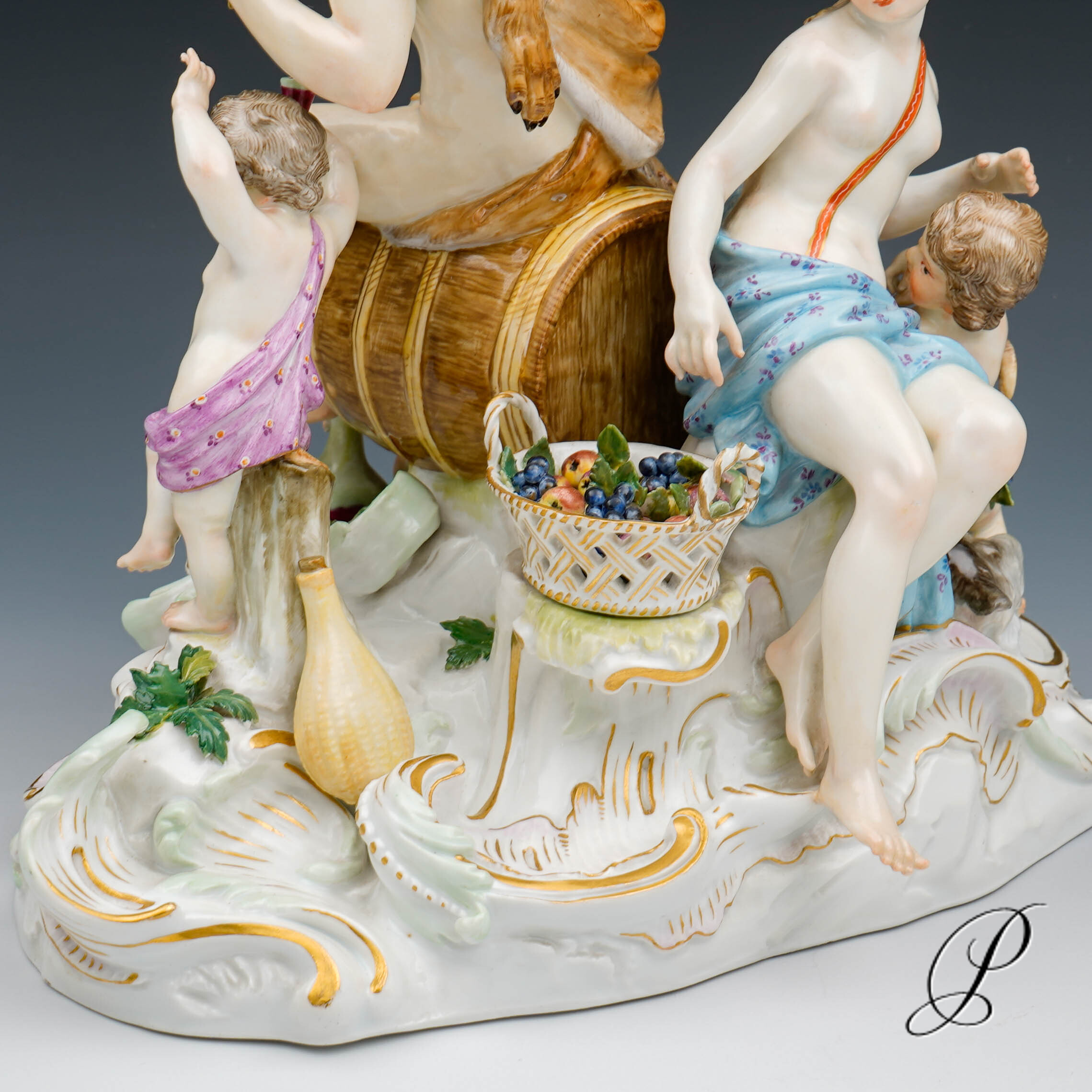 große Figurengruppe Meissen Knaufzeit um 1860 Jhd. - Dionysos und Ariadne – Bild 13