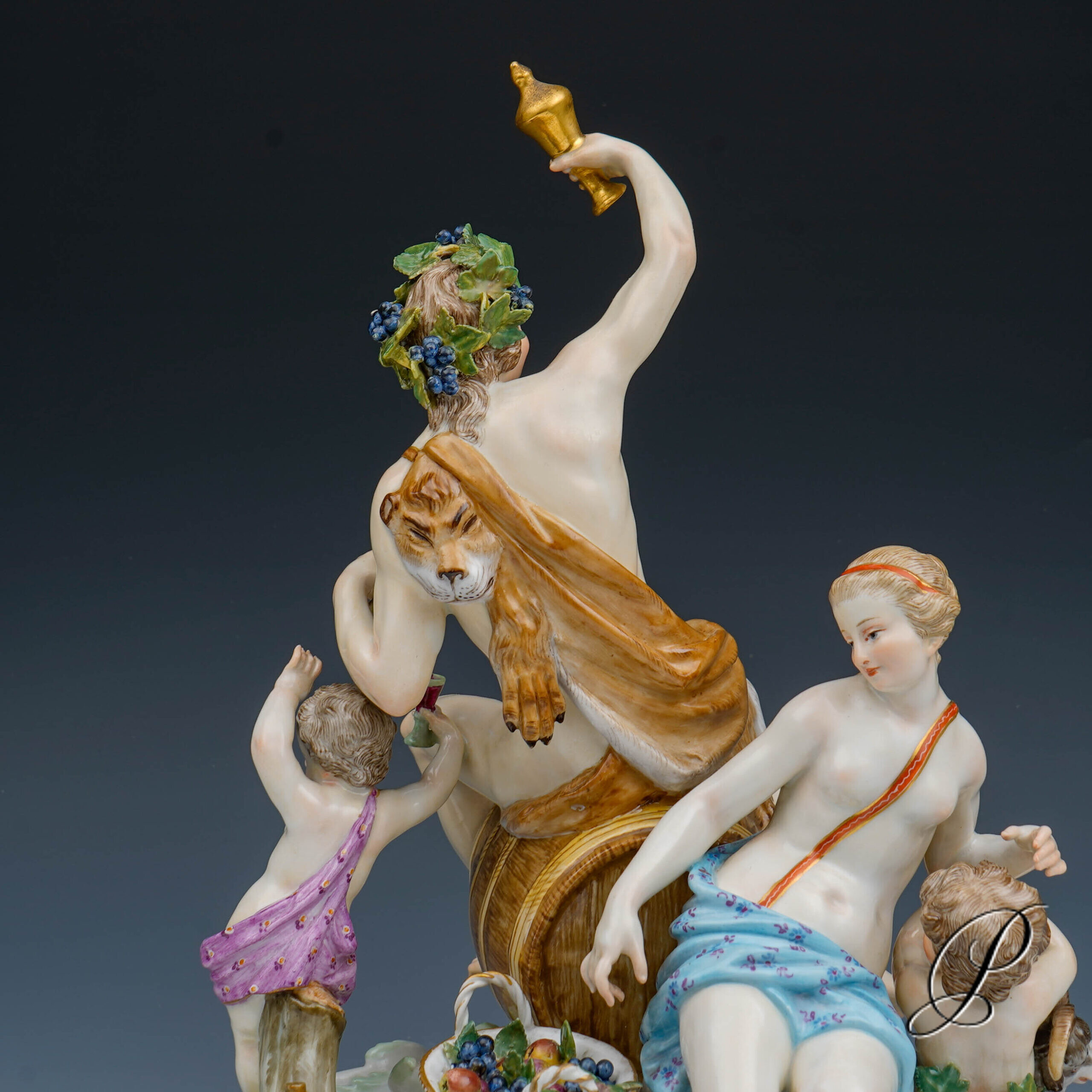 große Figurengruppe Meissen Knaufzeit um 1860 Jhd. - Dionysos und Ariadne – Bild 17