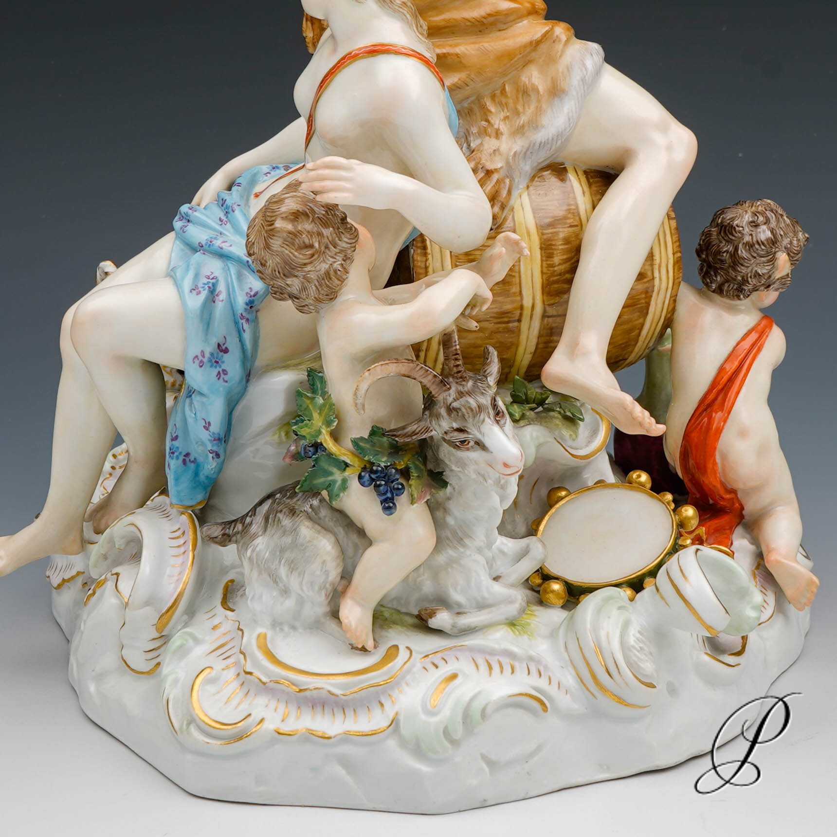 große Figurengruppe Meissen Knaufzeit um 1860 Jhd. - Dionysos und Ariadne – Bild 21