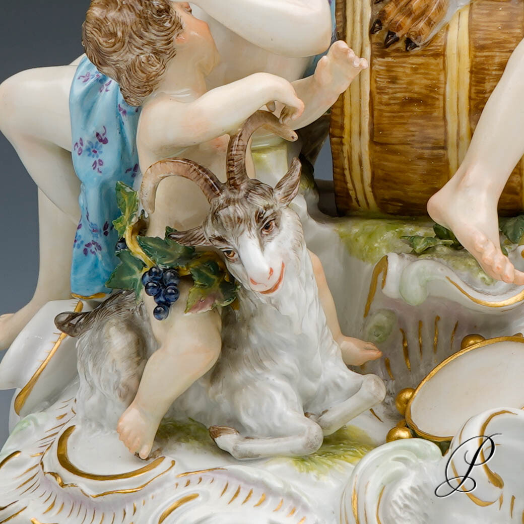 große Figurengruppe Meissen Knaufzeit um 1860 Jhd. - Dionysos und Ariadne – Bild 23