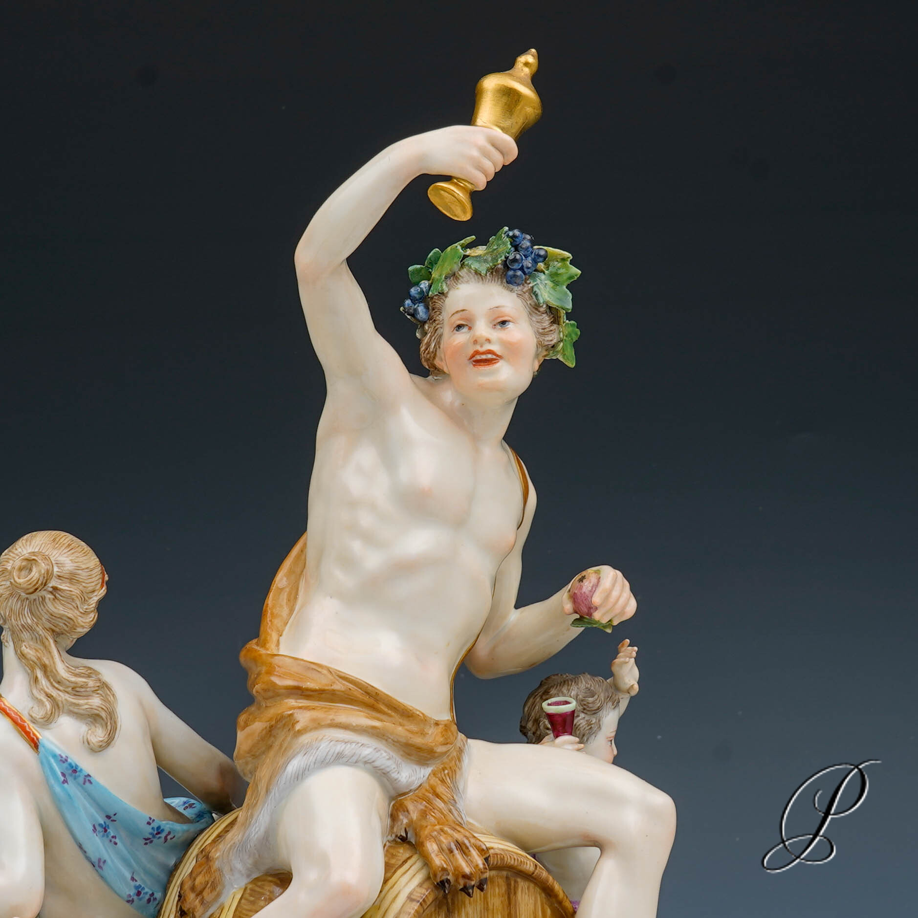 große Figurengruppe Meissen Knaufzeit um 1860 Jhd. - Dionysos und Ariadne – Bild 25