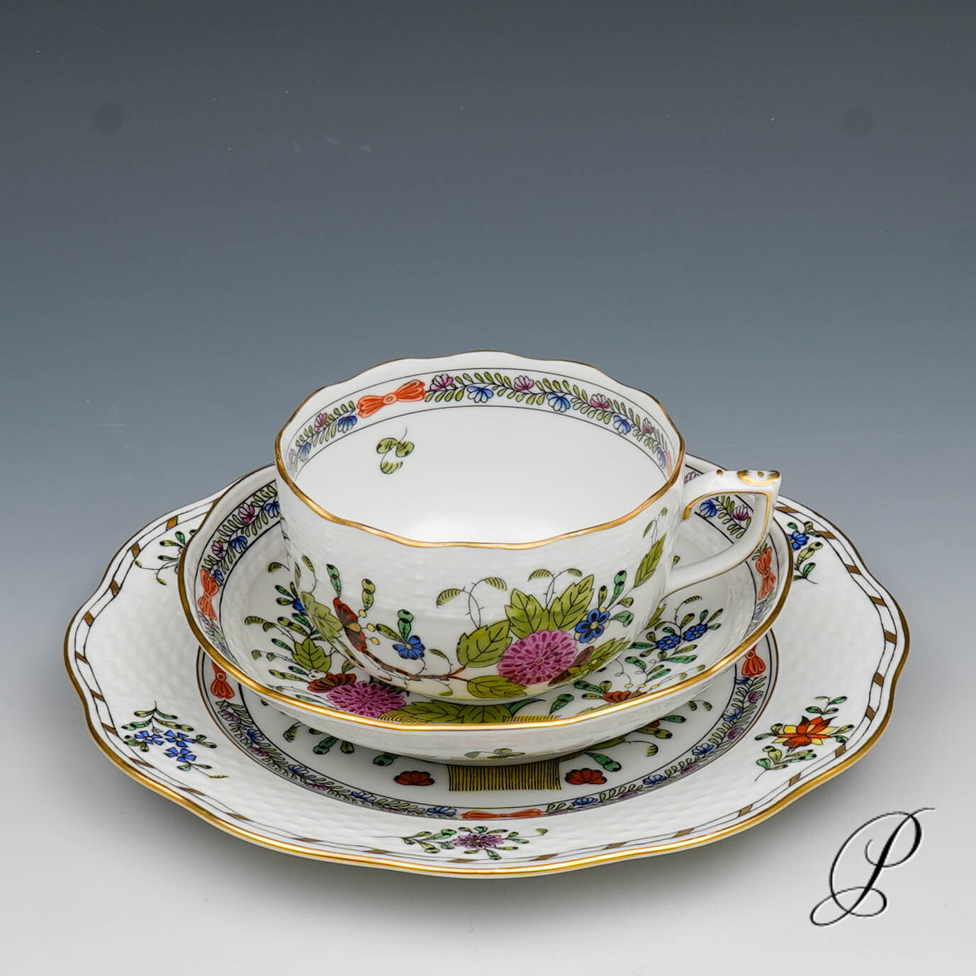 6 Teegedecke Herend im Dekor Fleurs des Indes - Multicolour – Bild 3