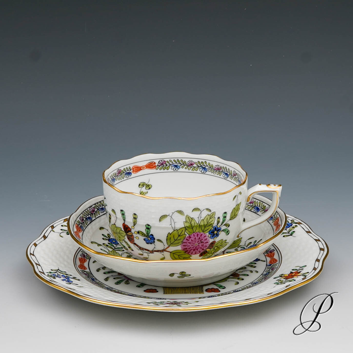 6 Teegedecke Herend im Dekor Fleurs des Indes - Multicolour – Bild 4