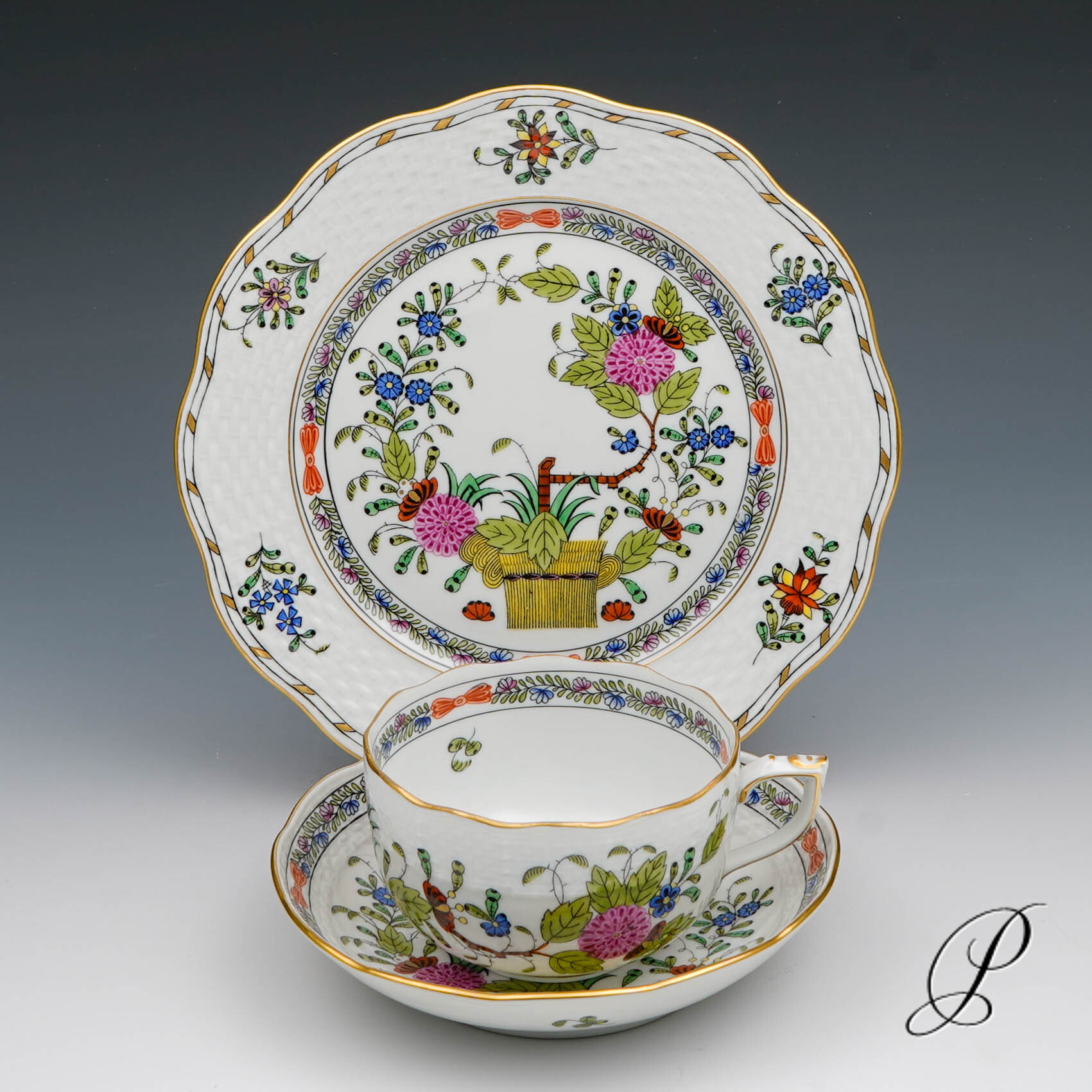 6 Teegedecke Herend im Dekor Fleurs des Indes - Multicolour – Bild 5