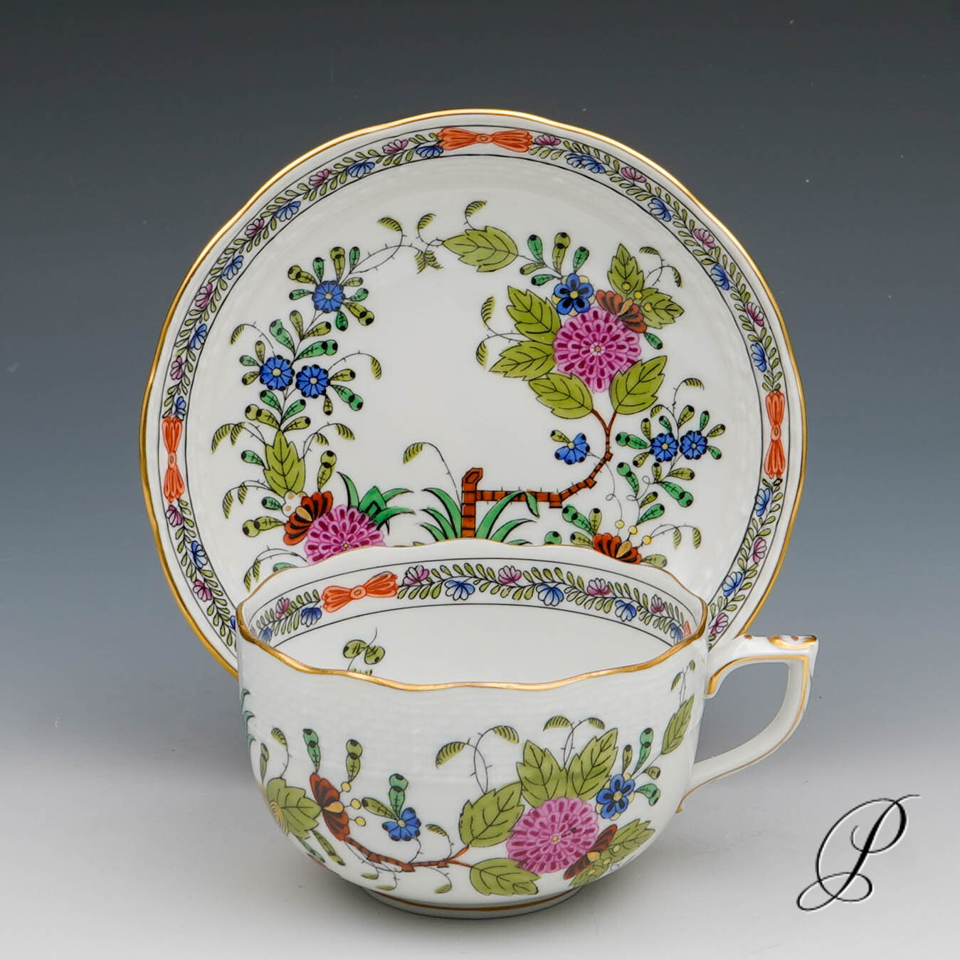 6 Teegedecke Herend im Dekor Fleurs des Indes - Multicolour – Bild 8