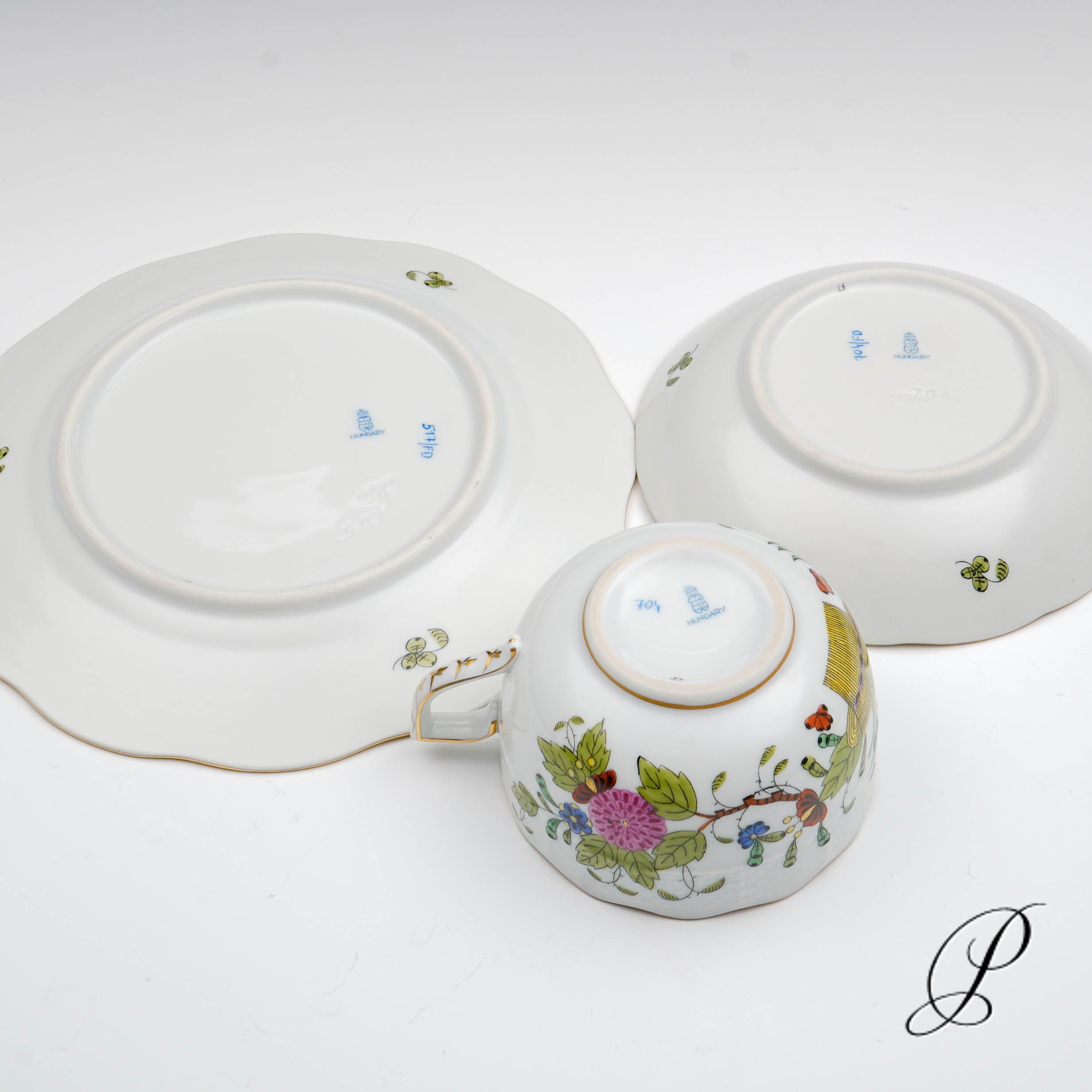 6 Teegedecke Herend im Dekor Fleurs des Indes - Multicolour – Bild 14