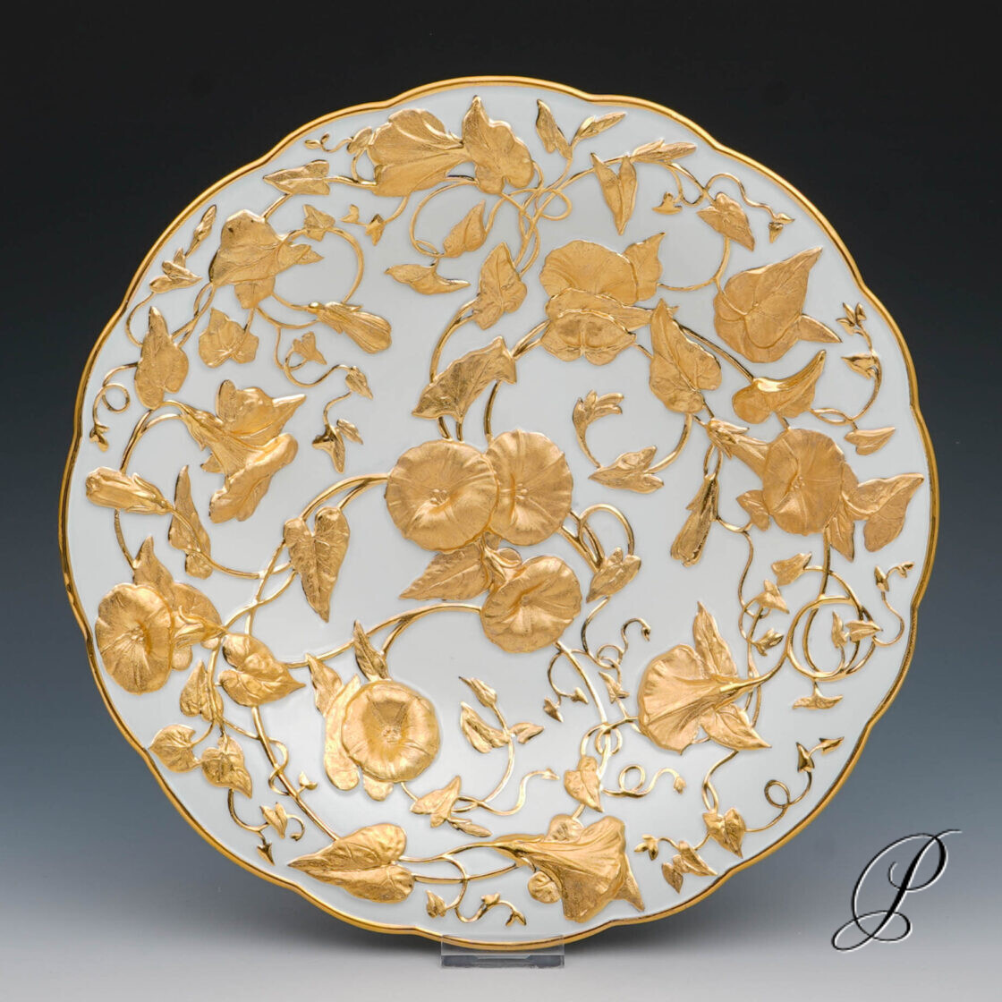 großer Prunkteller Meissen Knaufzeit um 1900 Jhd.