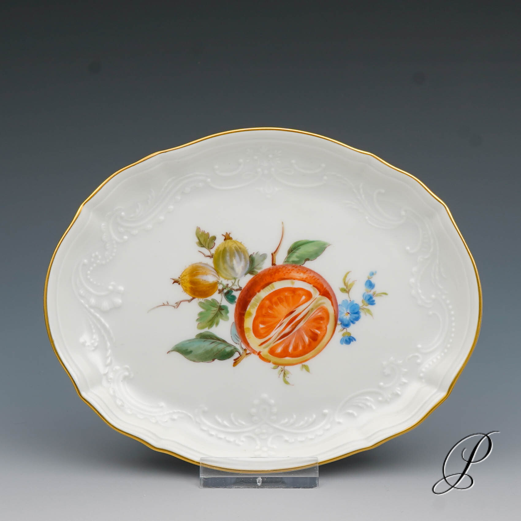 6 Schälchen Meissen 1.Wahl mit Obstmalerei – Bild 5