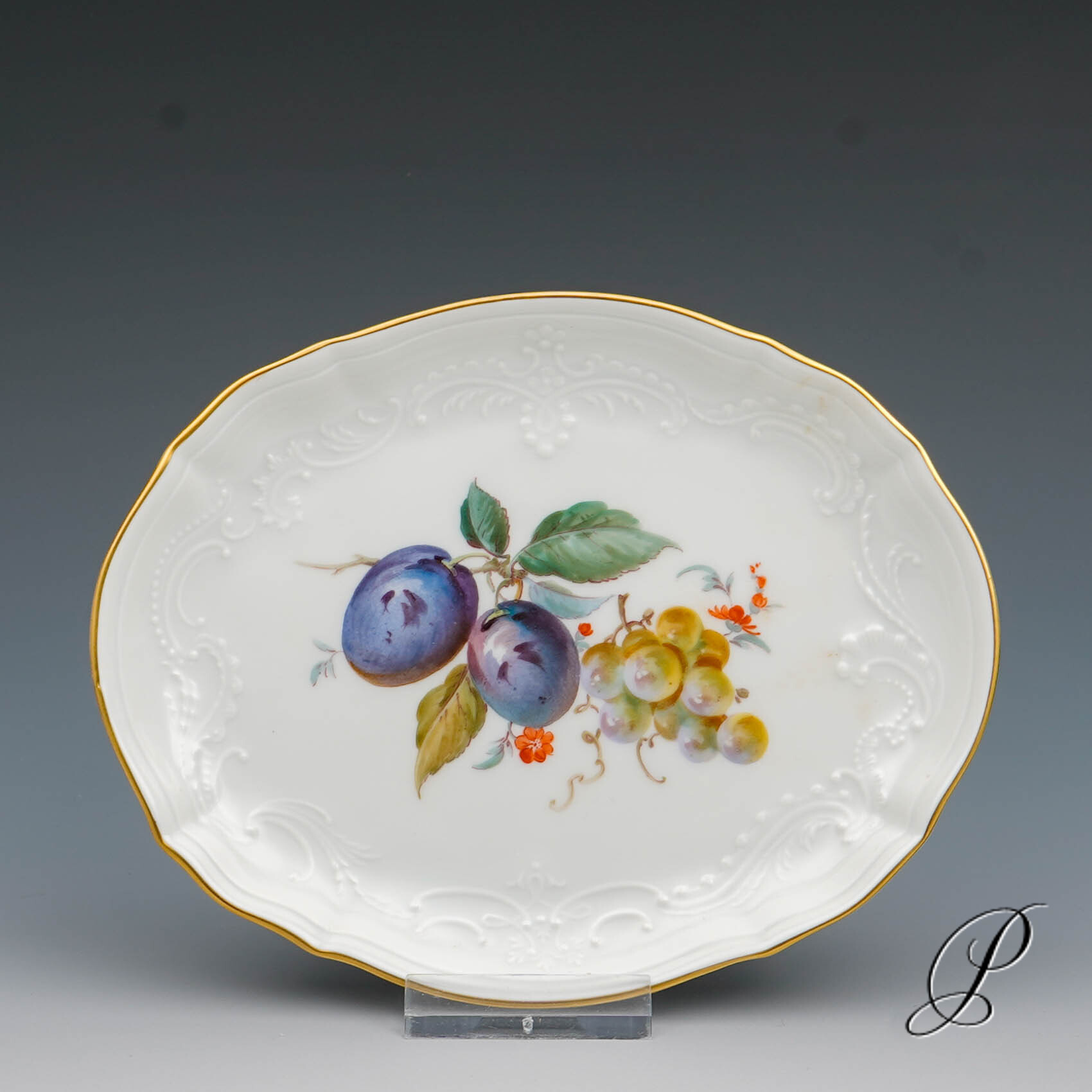 6 Schälchen Meissen 1.Wahl mit Obstmalerei – Bild 6