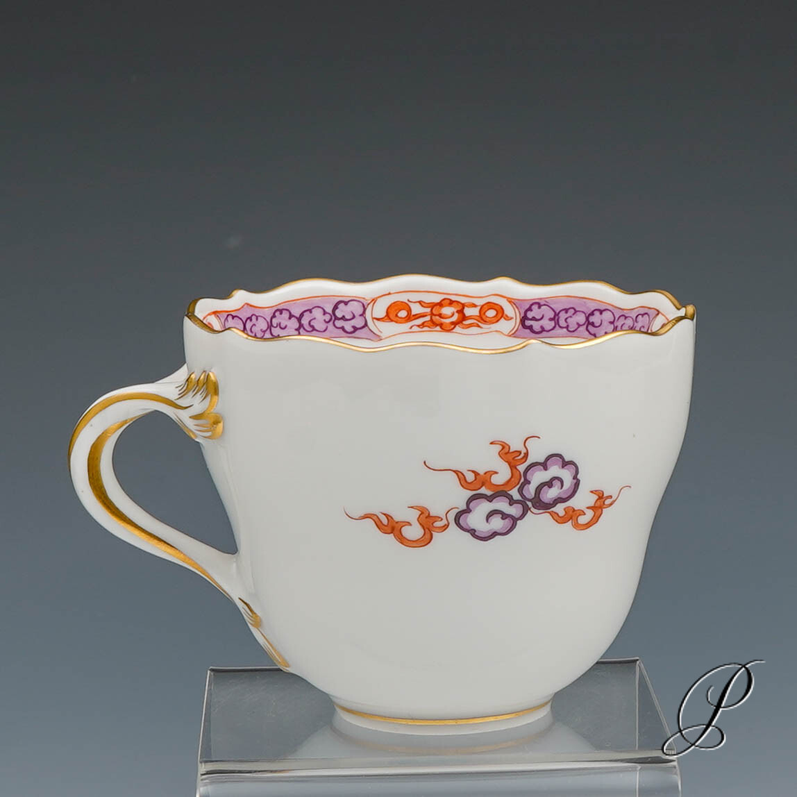Mokkagedeck Meissen Mingdrache lila mit Kante – Bild 8