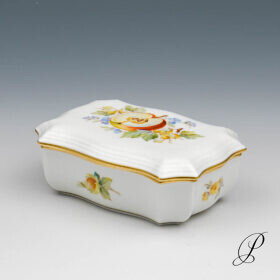 Dose Meissen 1.Wahl mit Obstmalerei NP# 569,- EUR