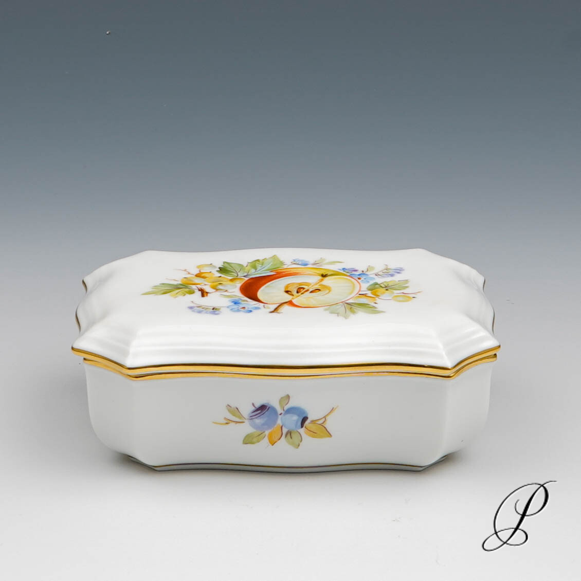 Dose Meissen 1.Wahl mit Obstmalerei NP# 569,- EUR – Bild 6