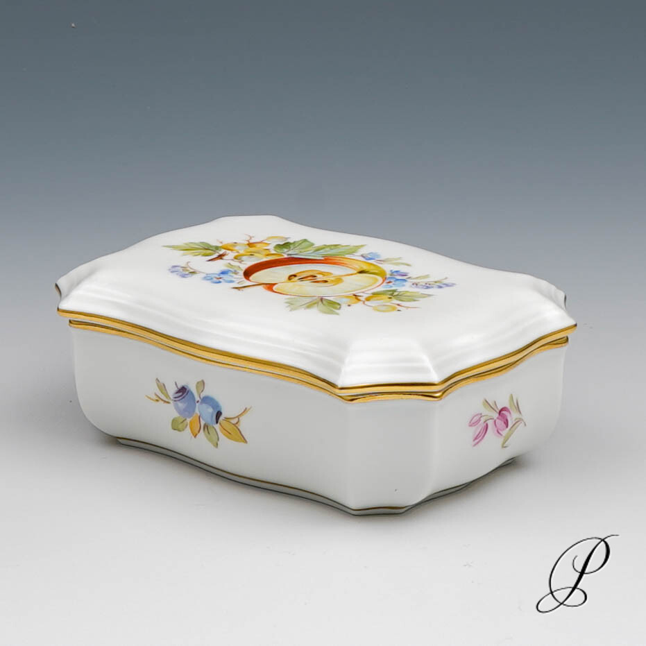 Dose Meissen 1.Wahl mit Obstmalerei NP# 569,- EUR – Bild 7