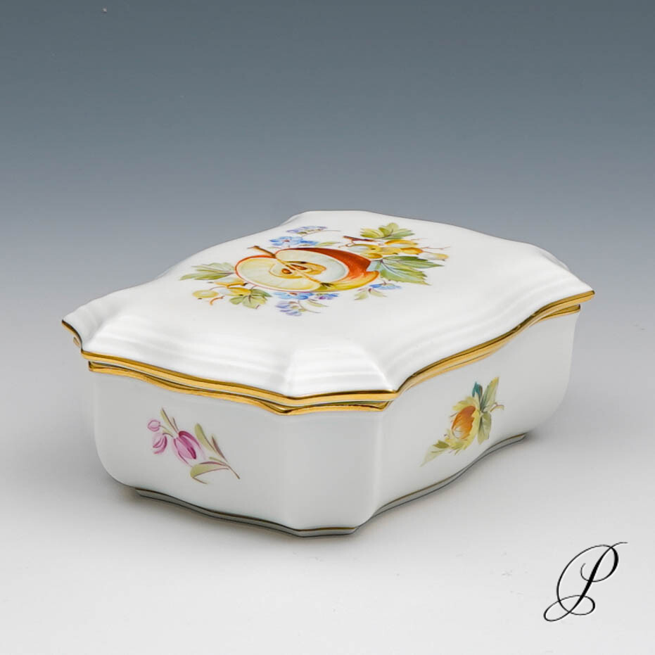Dose Meissen 1.Wahl mit Obstmalerei NP# 569,- EUR – Bild 8