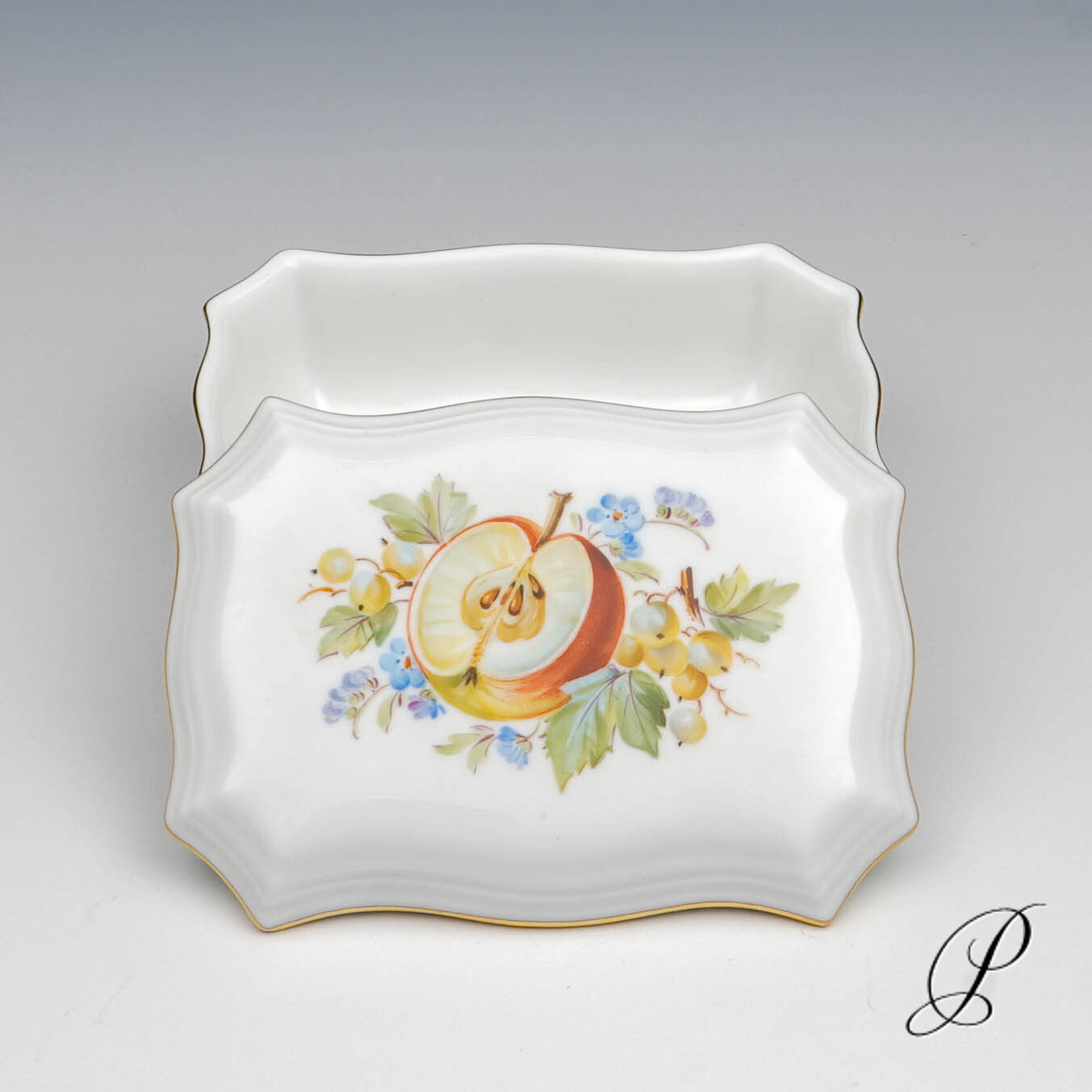 Dose Meissen 1.Wahl mit Obstmalerei NP# 569,- EUR – Bild 9