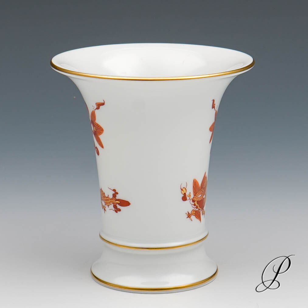 Vase Meissen 1.Wahl im Dekor Reicher Drache rot – Bild 4