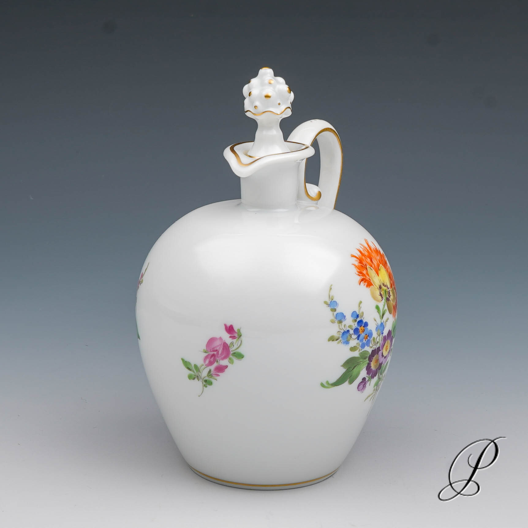 wunderschönes Likörset Meissen im Dekor Blume3 – Bild 5