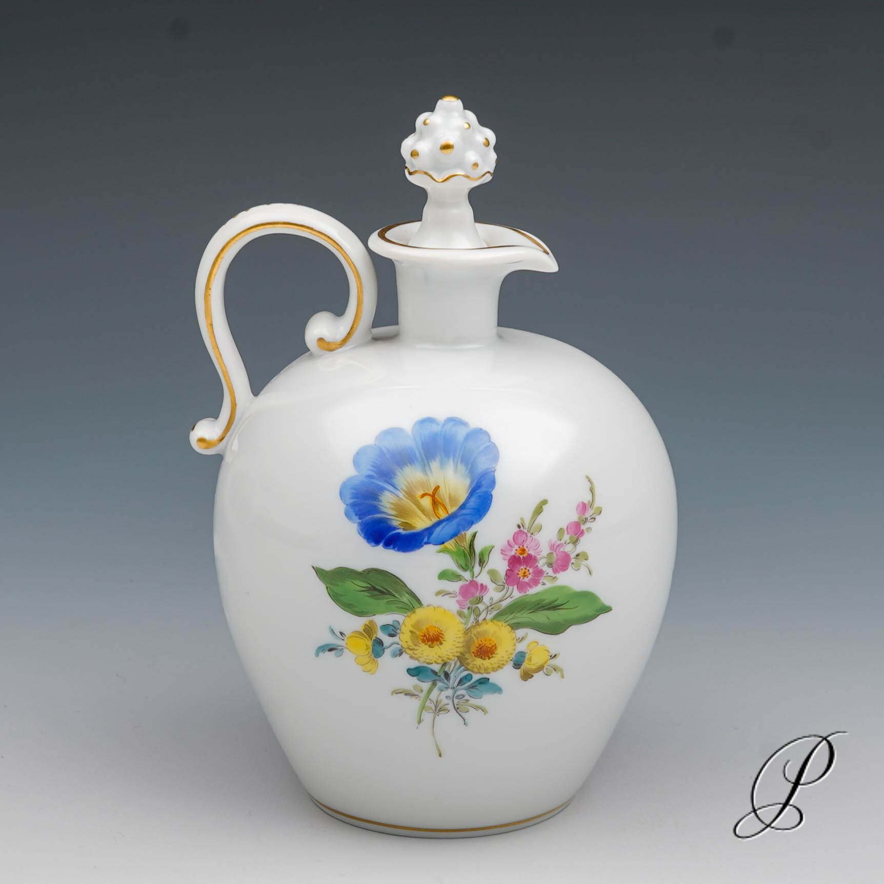 wunderschönes Likörset Meissen im Dekor Blume3 – Bild 6
