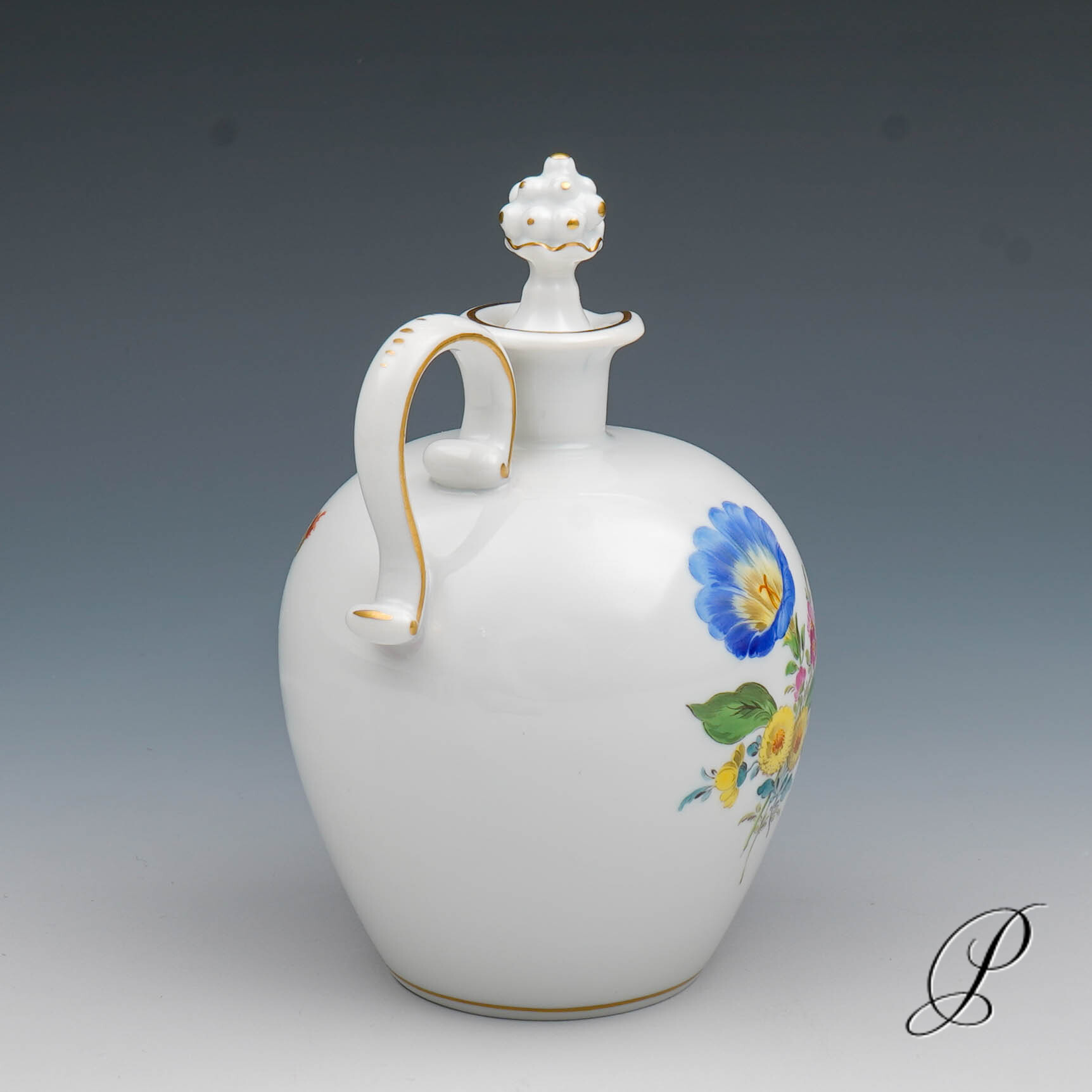 wunderschönes Likörset Meissen im Dekor Blume3 – Bild 7