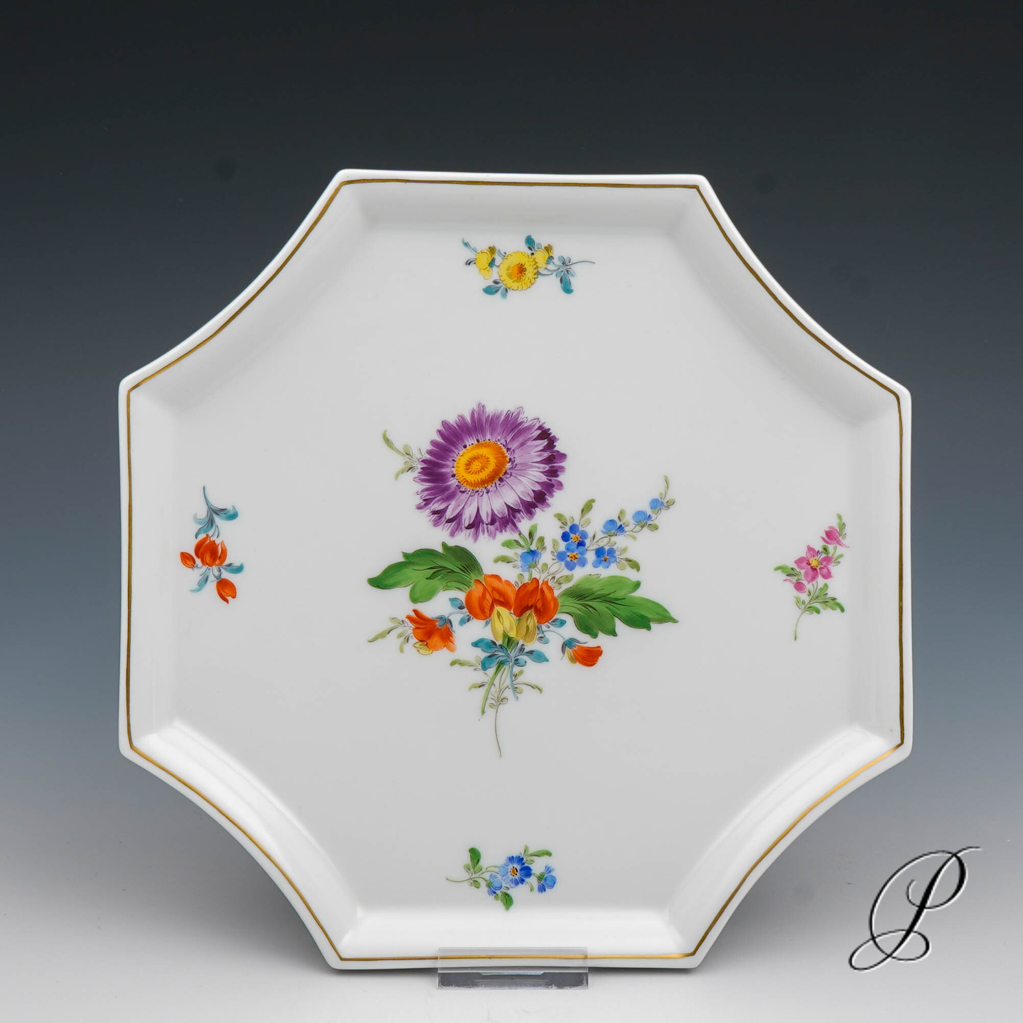 wunderschönes Likörset Meissen im Dekor Blume3 – Bild 10